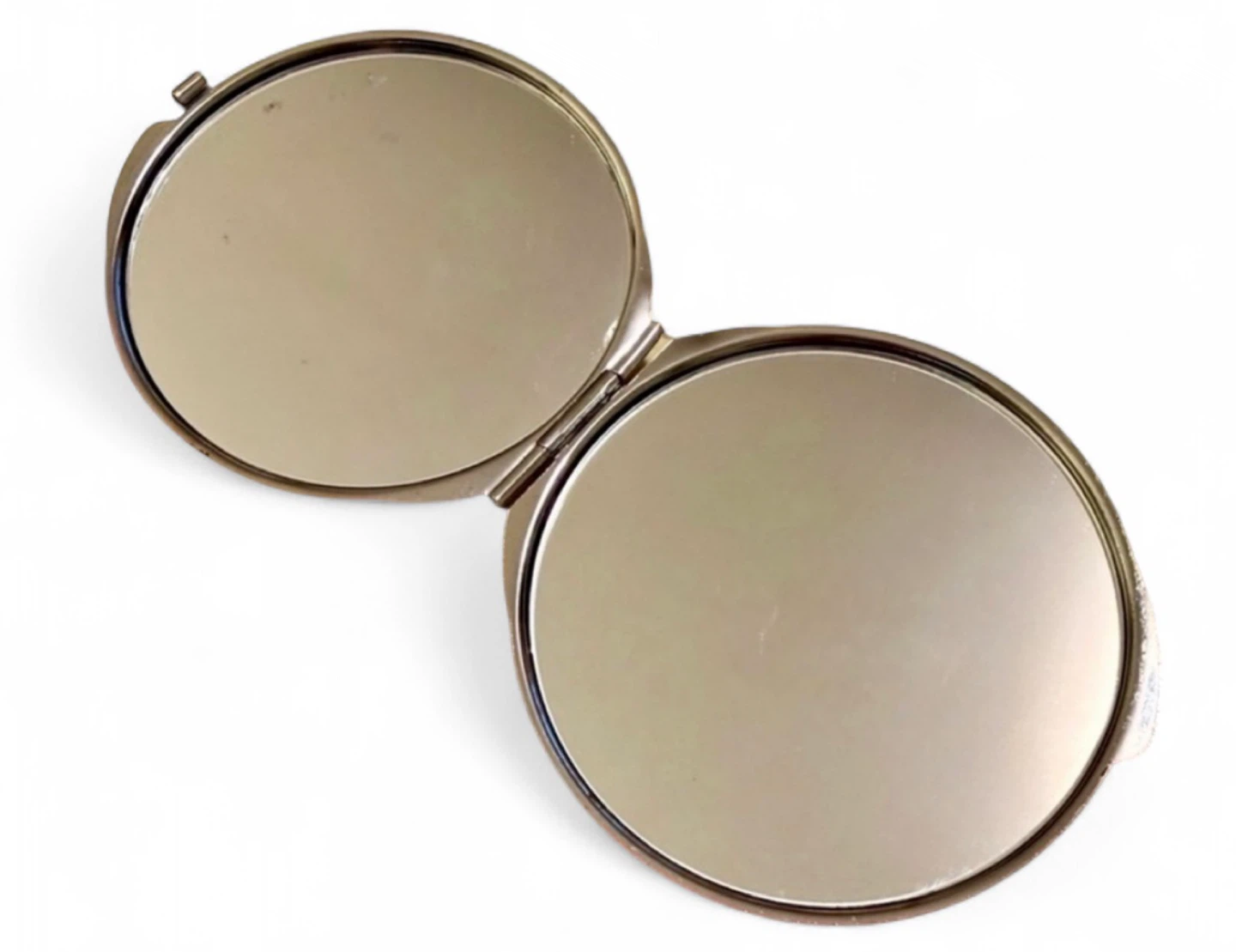 Y2K Vintage Pink Jewel Covered Compact Travel Mirror - photo 3