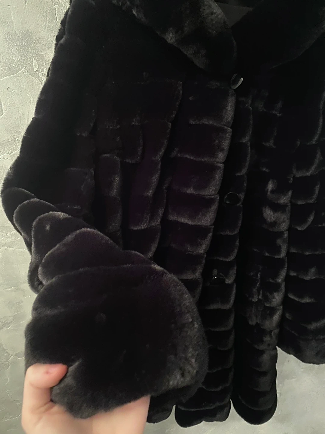 Black Reversible Fur Coat - photo 4