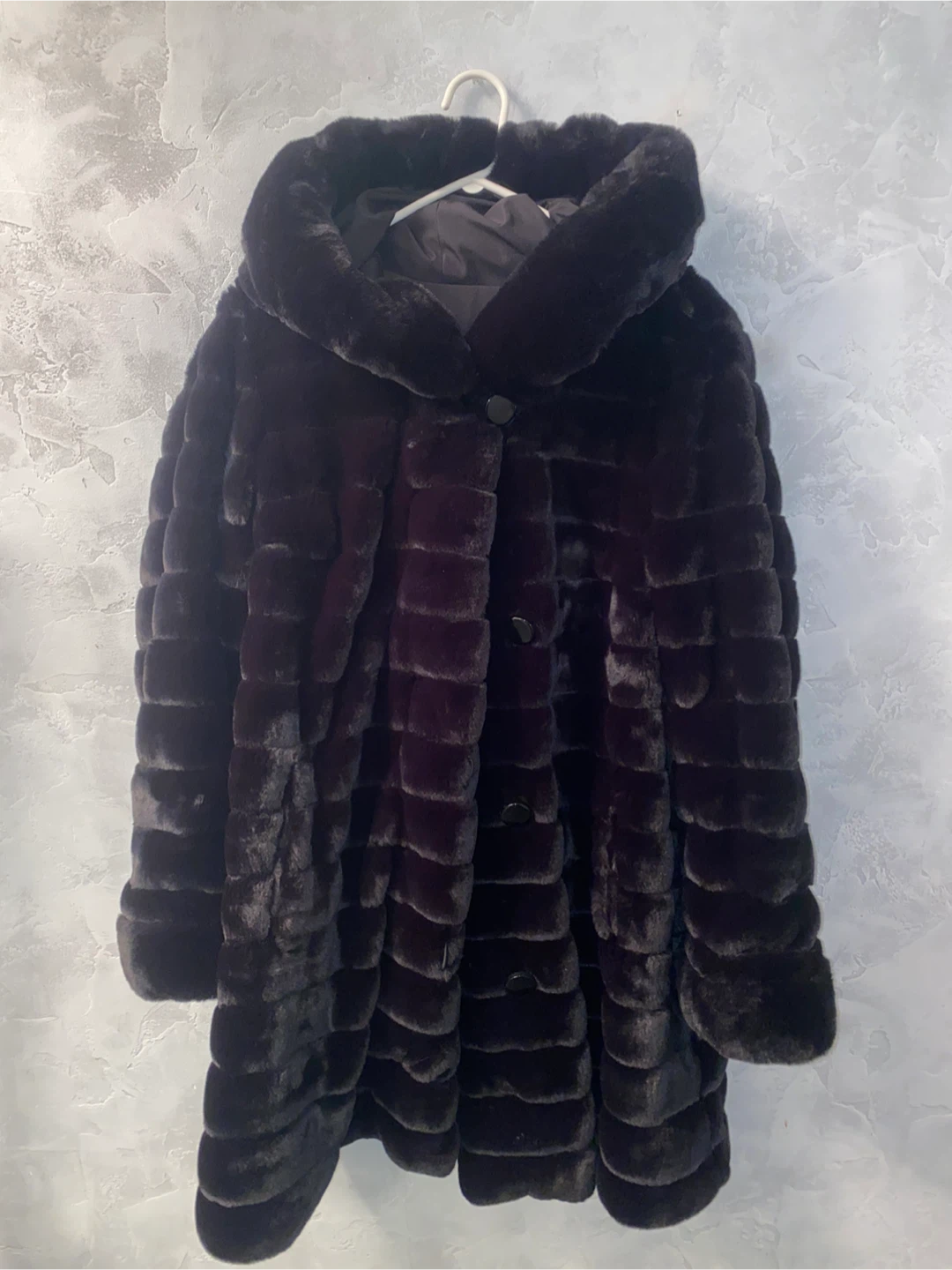 Black Reversible Fur Coat - photo 2