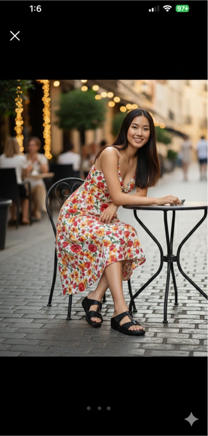 Women's Black Comfort Sandals