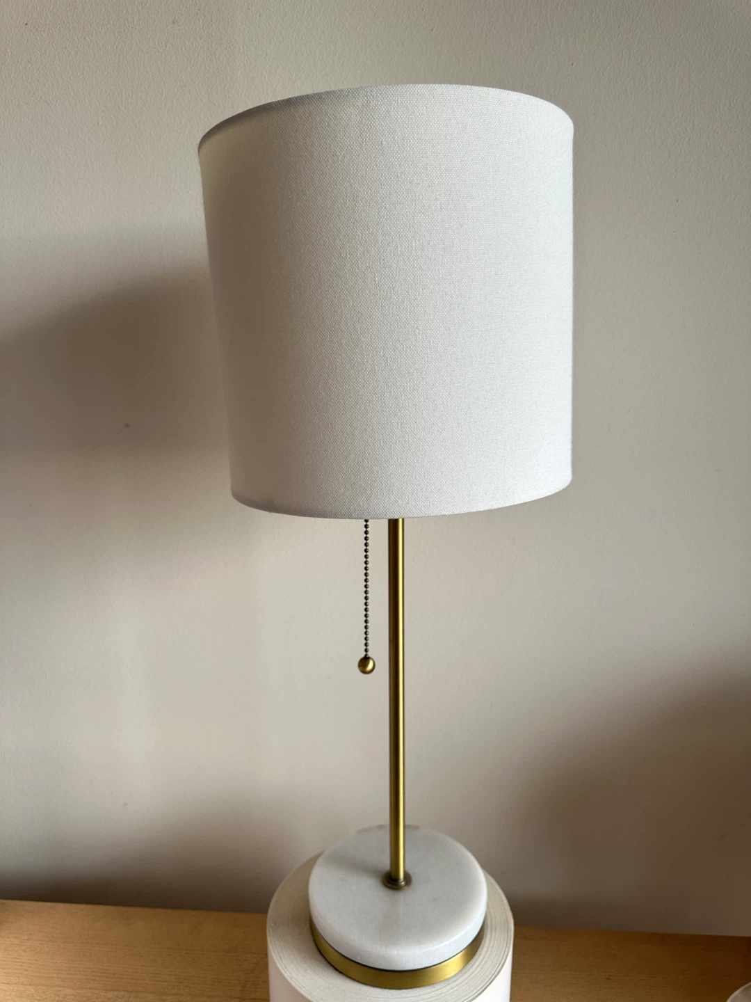 Moving Sale!! White & Gold Accent Lamp - 22" Tall