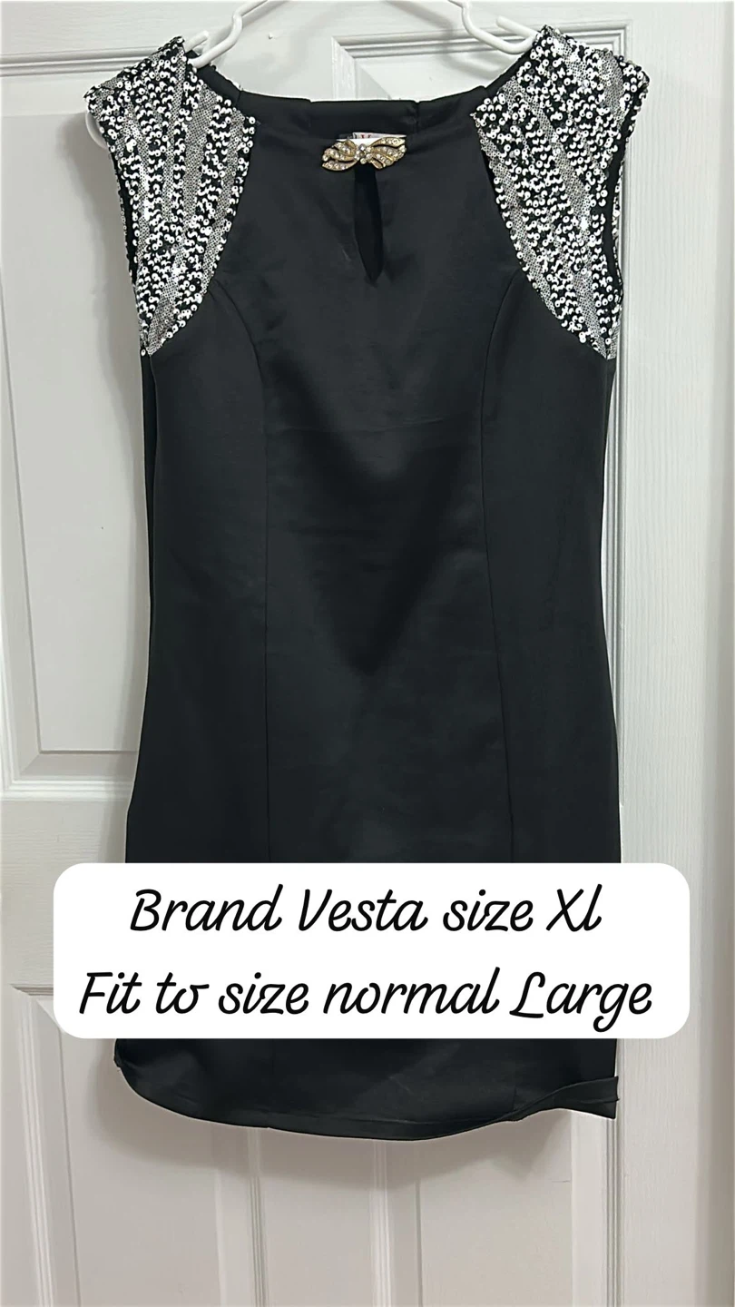 Vesta Black Dress - Size XL (Fits L)