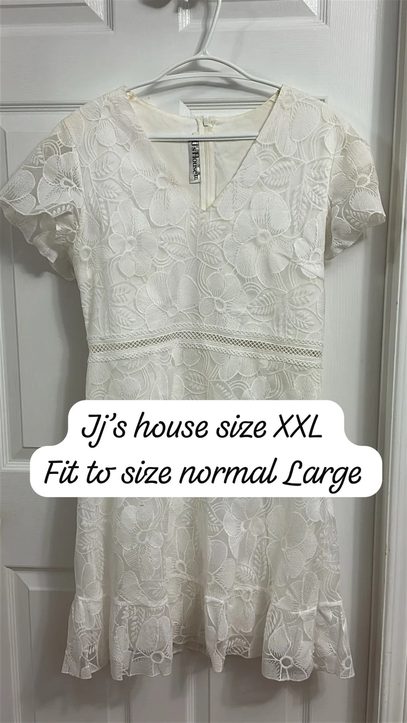 JJ's House White Lace Dress - Size XXL (Fits L)