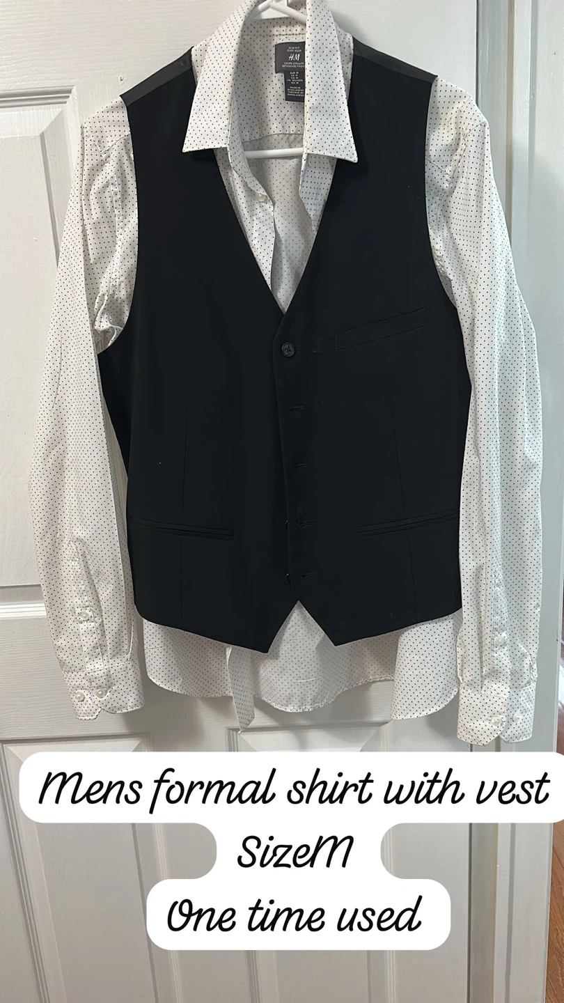 H&M Men's Formal Shirt with Vest - Size M