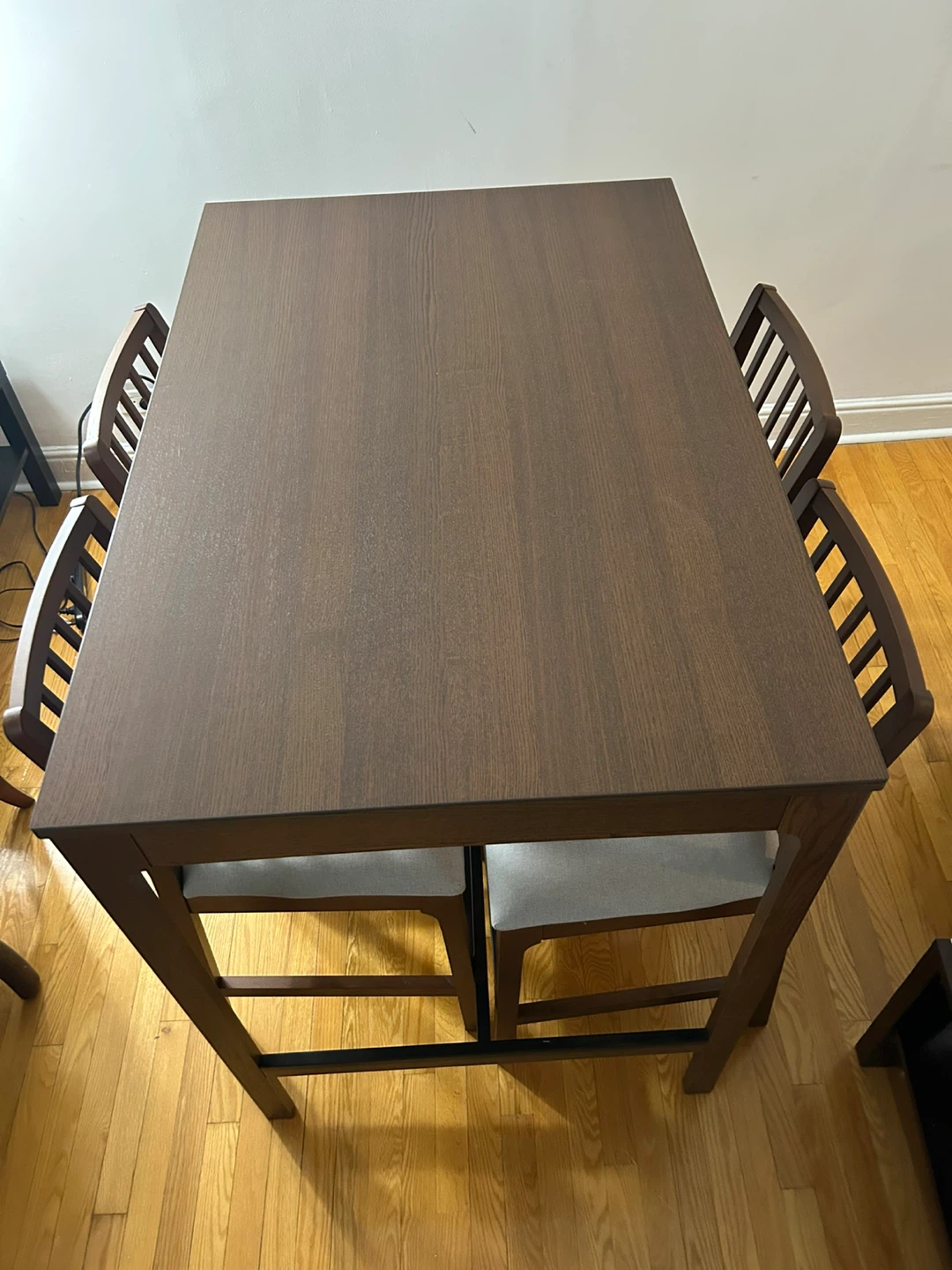 Counter Height Dining Table with 4 Chairs - Brown - photo 4