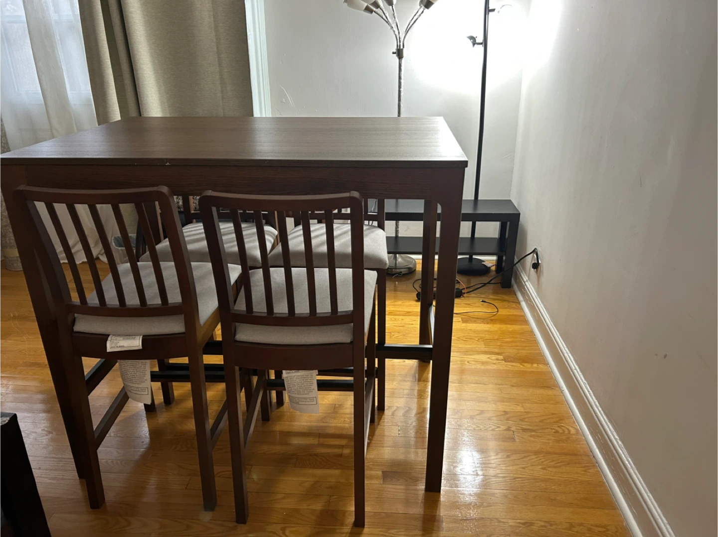 Counter Height Dining Table with 4 Chairs - Brown - photo 5
