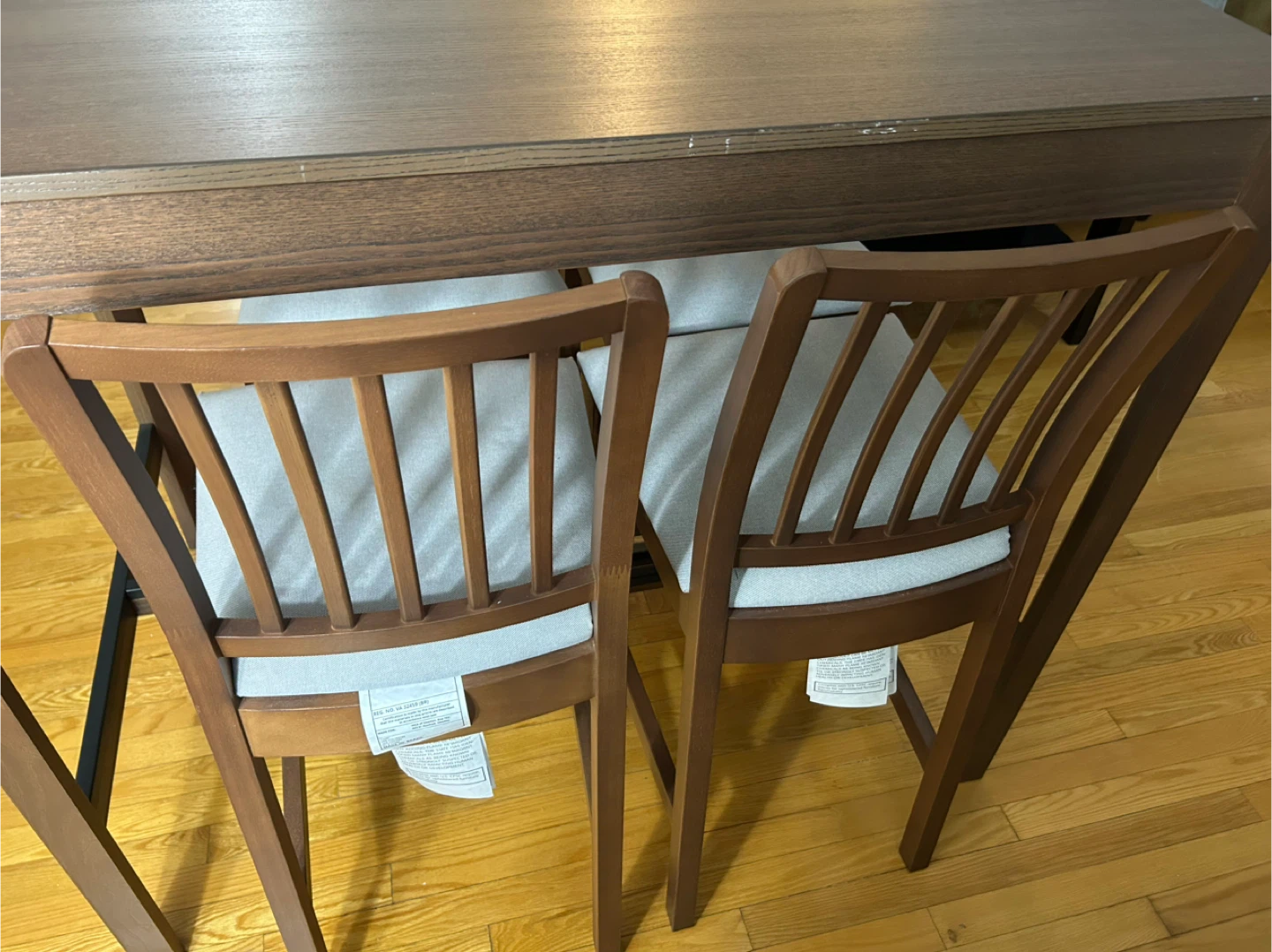 Counter Height Dining Table with 4 Chairs - Brown