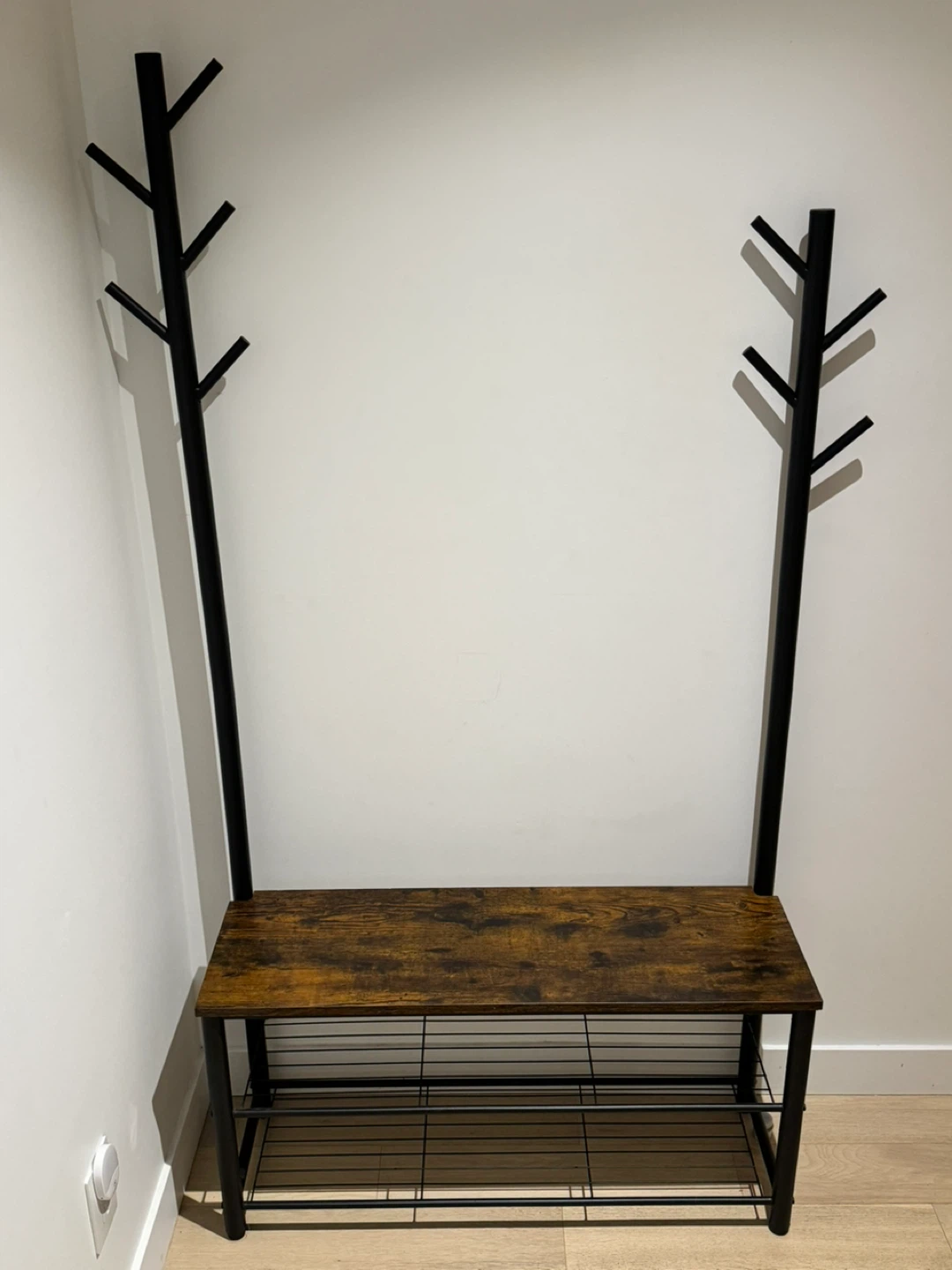 Hall Tree with Bench & Shoe Storage - photo 2