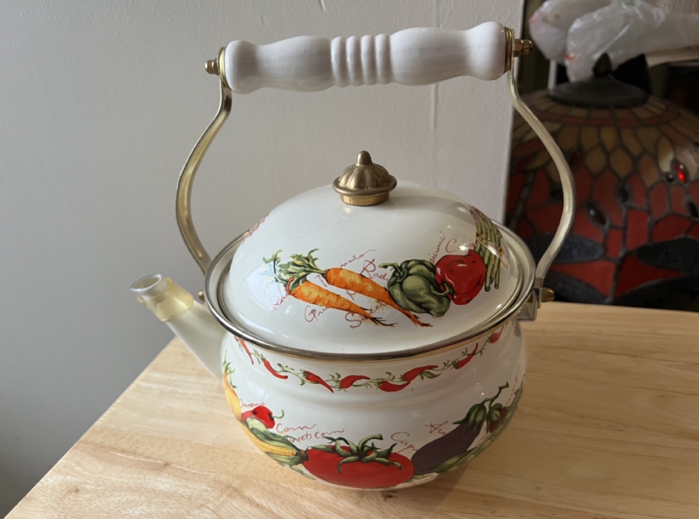 Vintage- Enamel Kettle