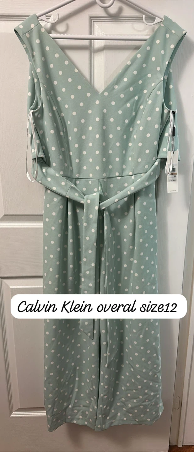 Calvin Klein Polka Dot Jumpsuit - Size 12
