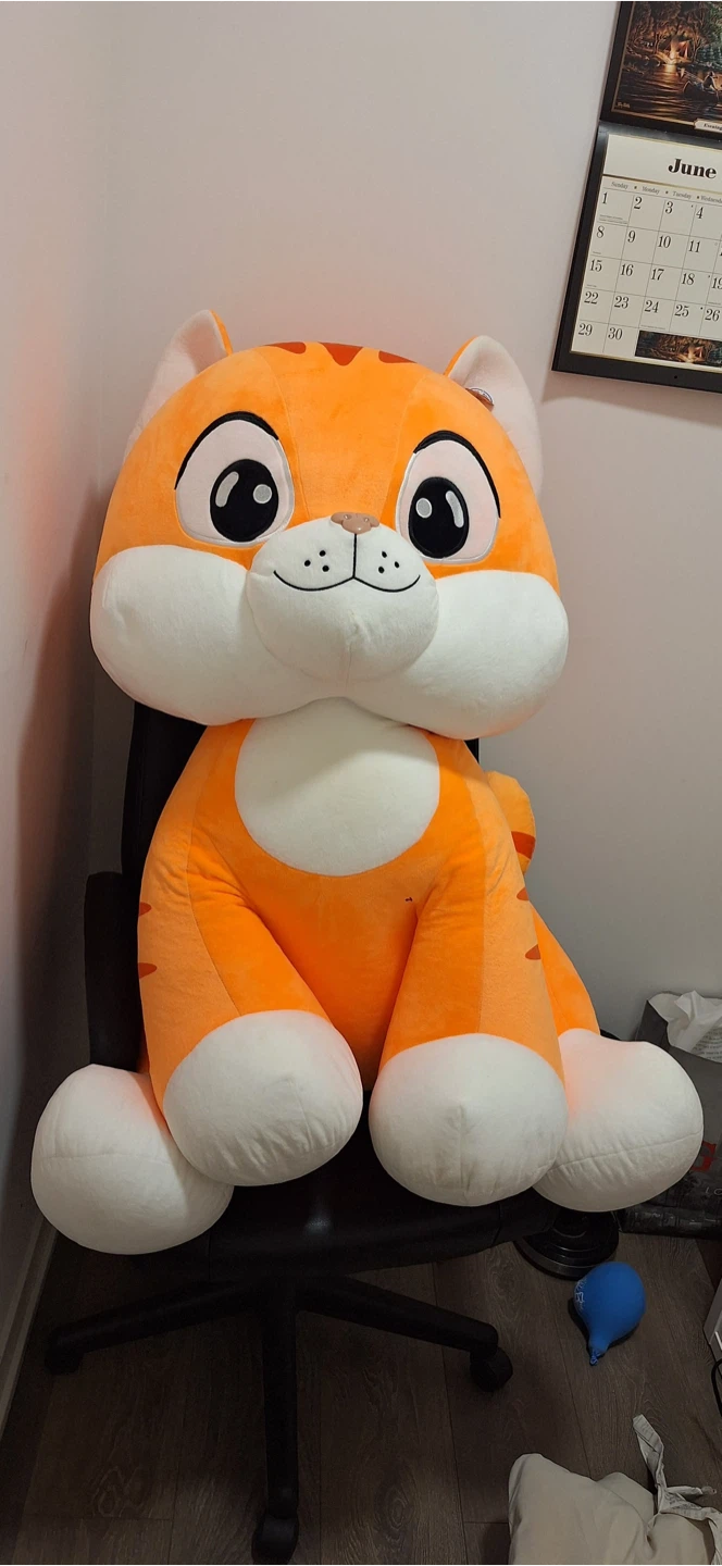 Giant Orange Plush Cat
