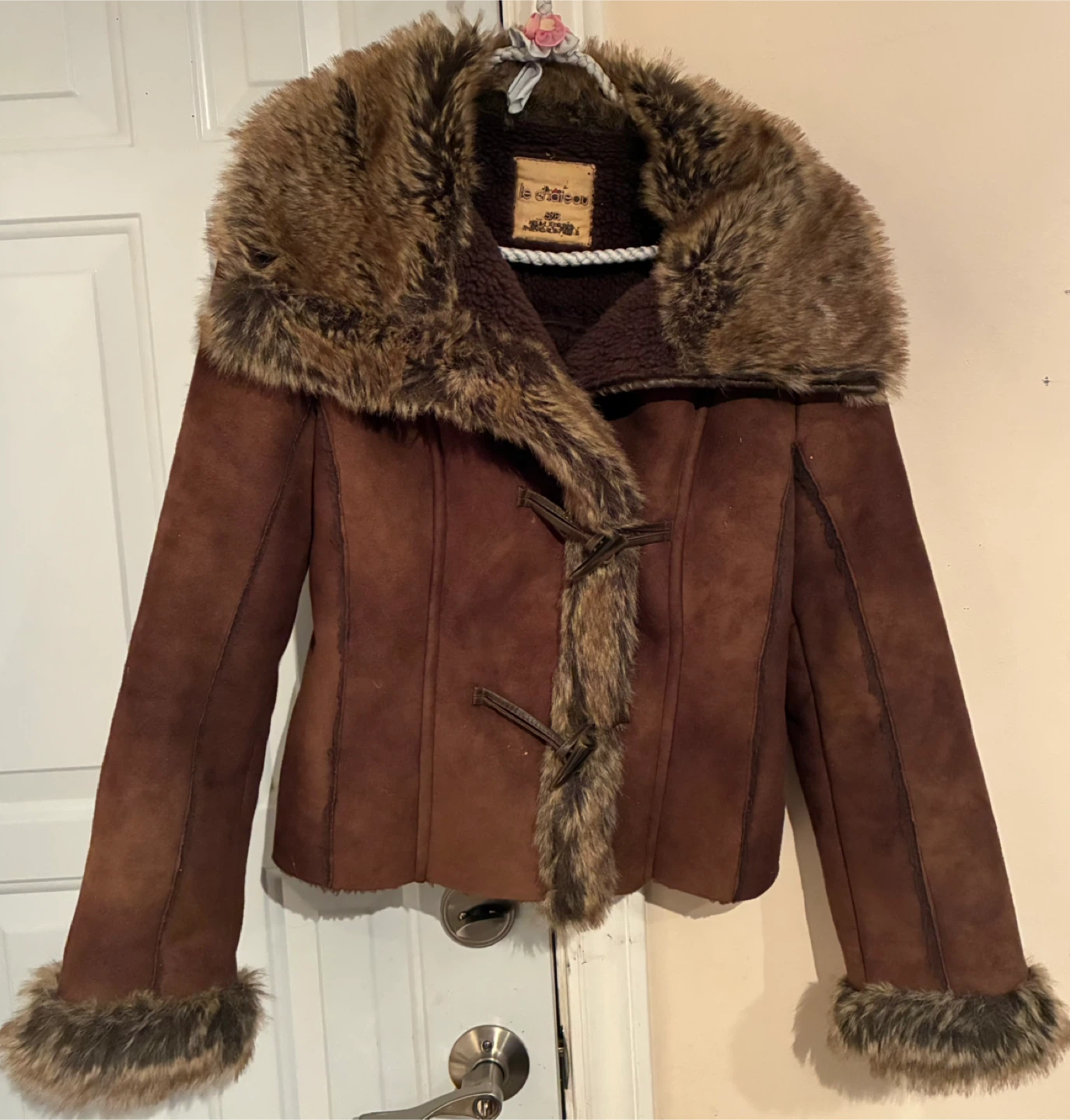 Le Chateau Faux Suede Jacket w/ Faux Fur Trim - photo 2