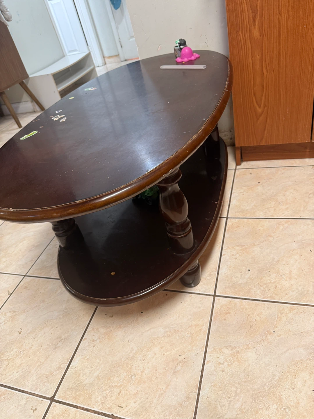 Oval Wooden Coffee Table - photo 3