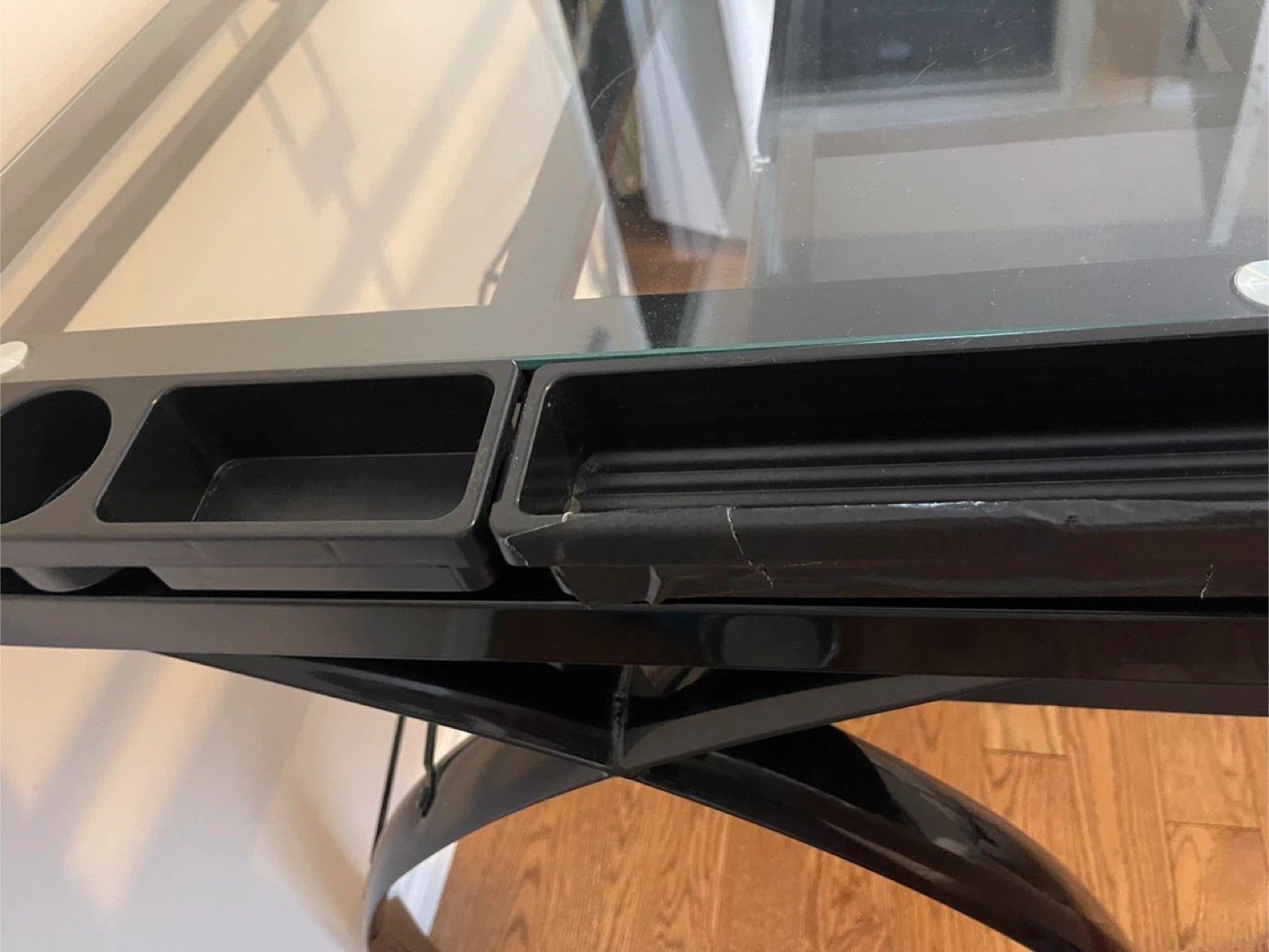 Studio Designs Black Glass Drafting Table - photo 5