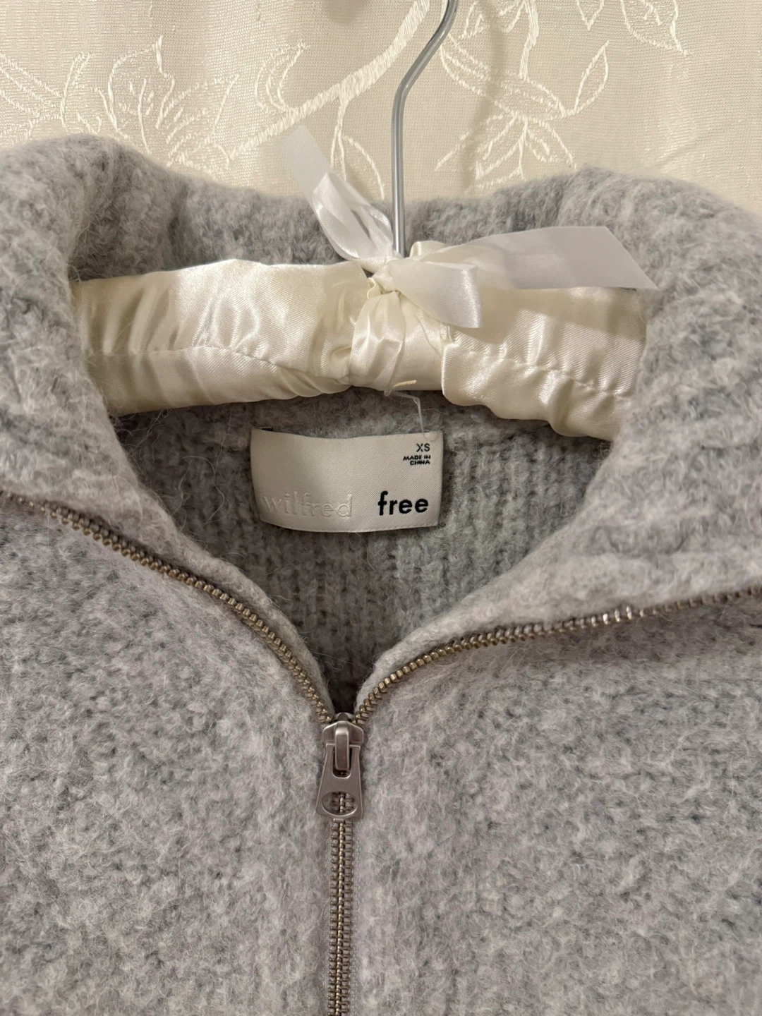 Wilfred Free XS Grey Zip-Up Sweater - photo 2