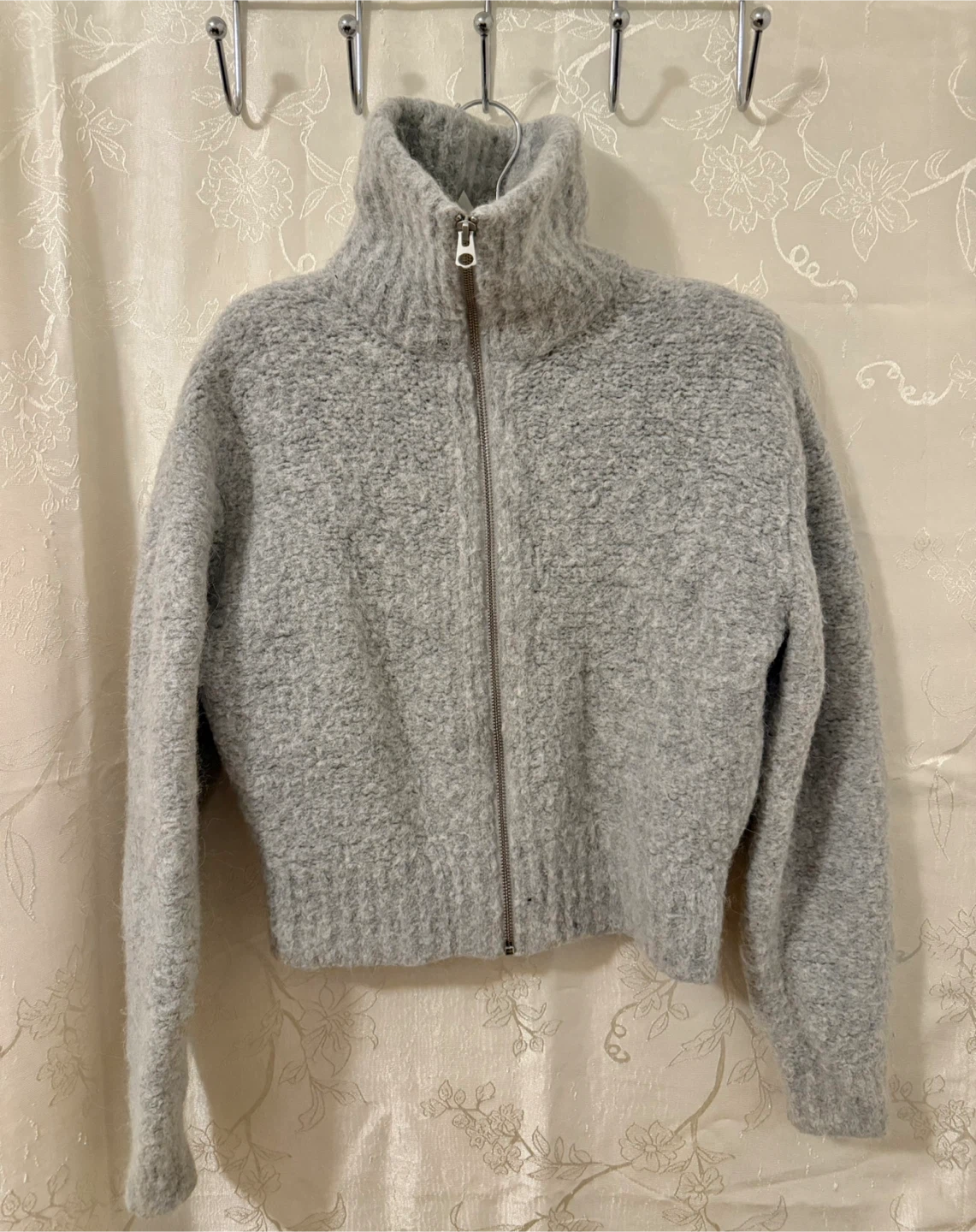 Wilfred Free XS Grey Zip-Up Sweater - photo 4