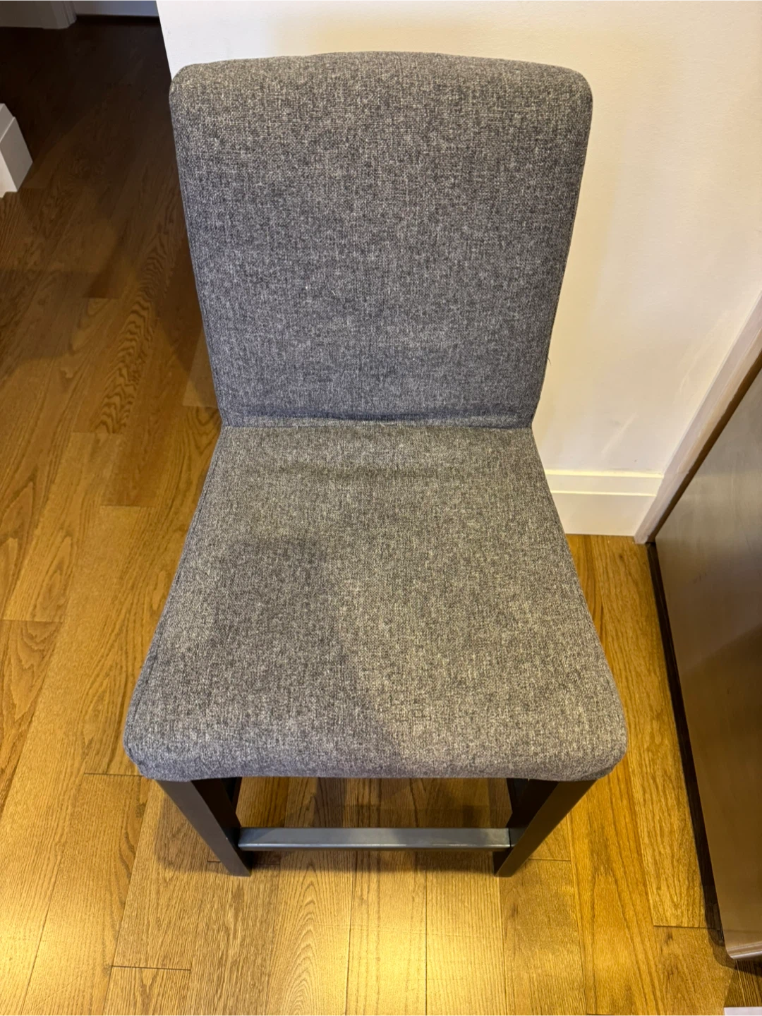 Grey Upholstered Bar Stool - photo 3