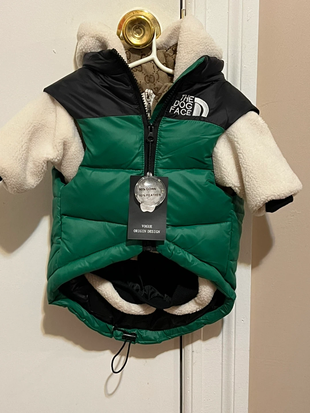 The Dog Face Padded Dog Vest - Green/Black - photo 3