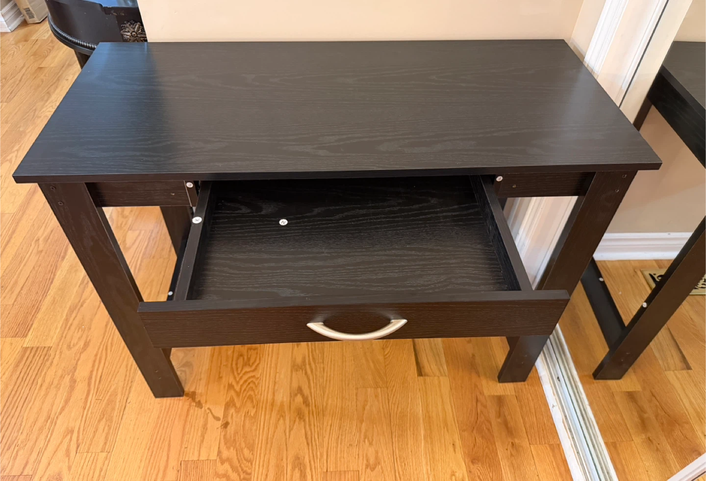 Black Wood Desk with Drawer /Brand New - photo 4
