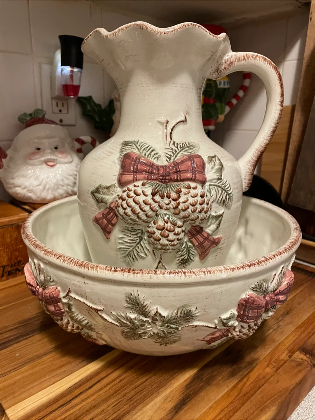 Ceramic Pitcher and Bowl Set