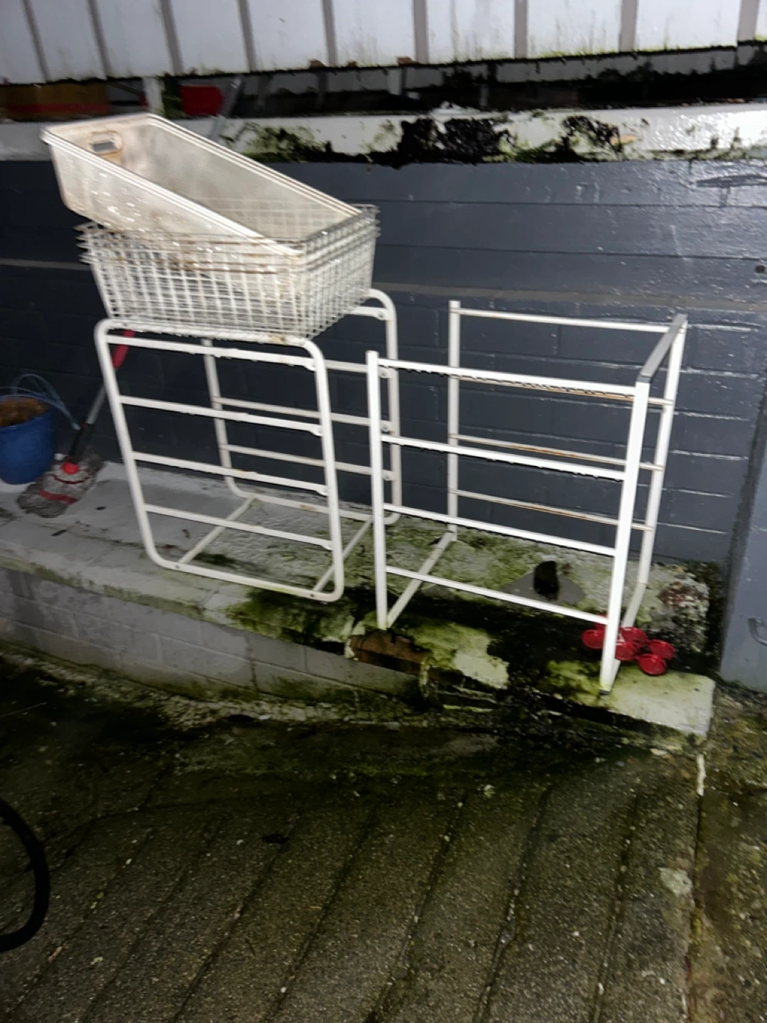 White Metal Wire Shelf Rack - photo 2