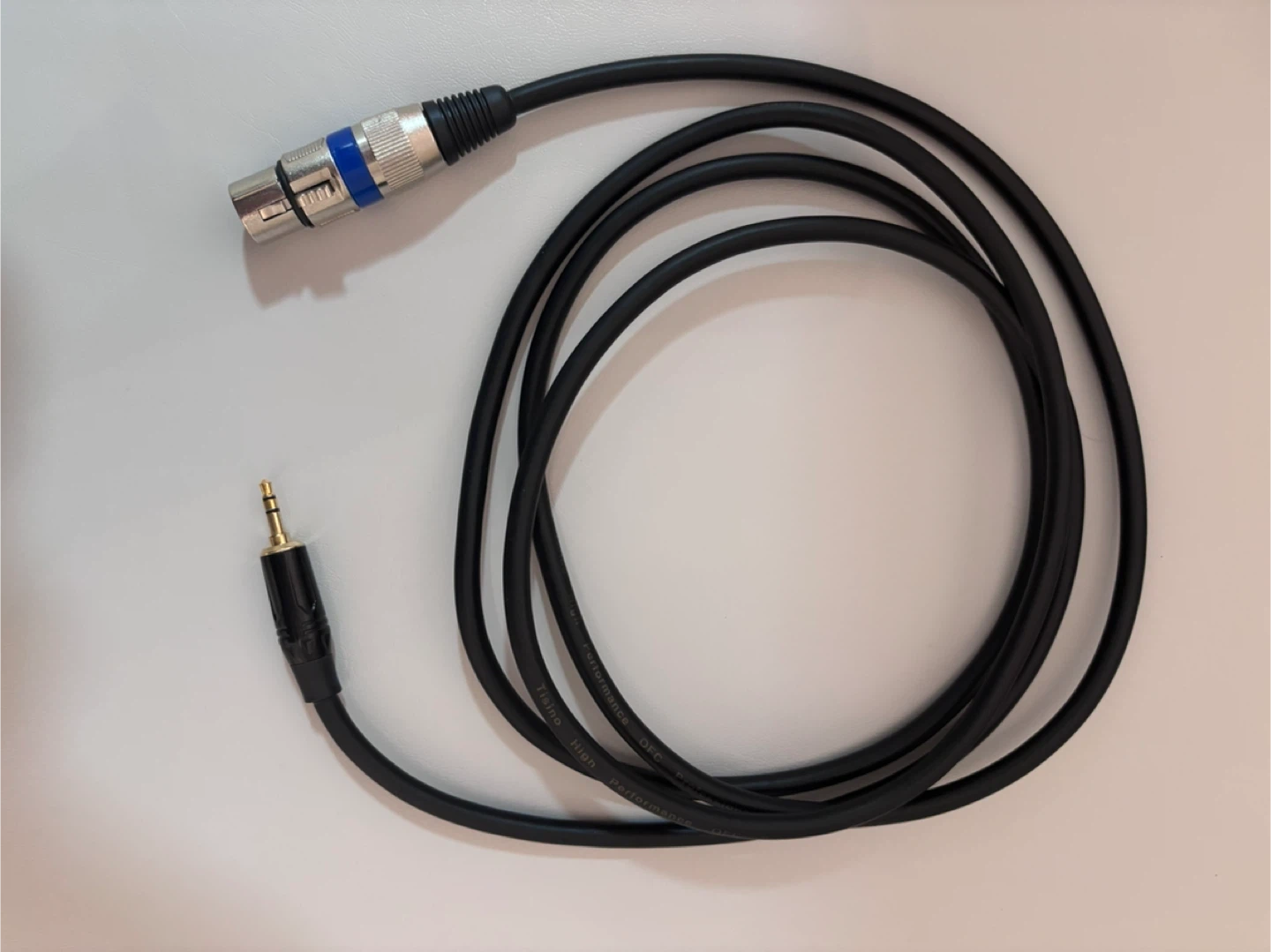 DISINO Unbalanced XLR Female to 3.5mm TRS Microphone Cable