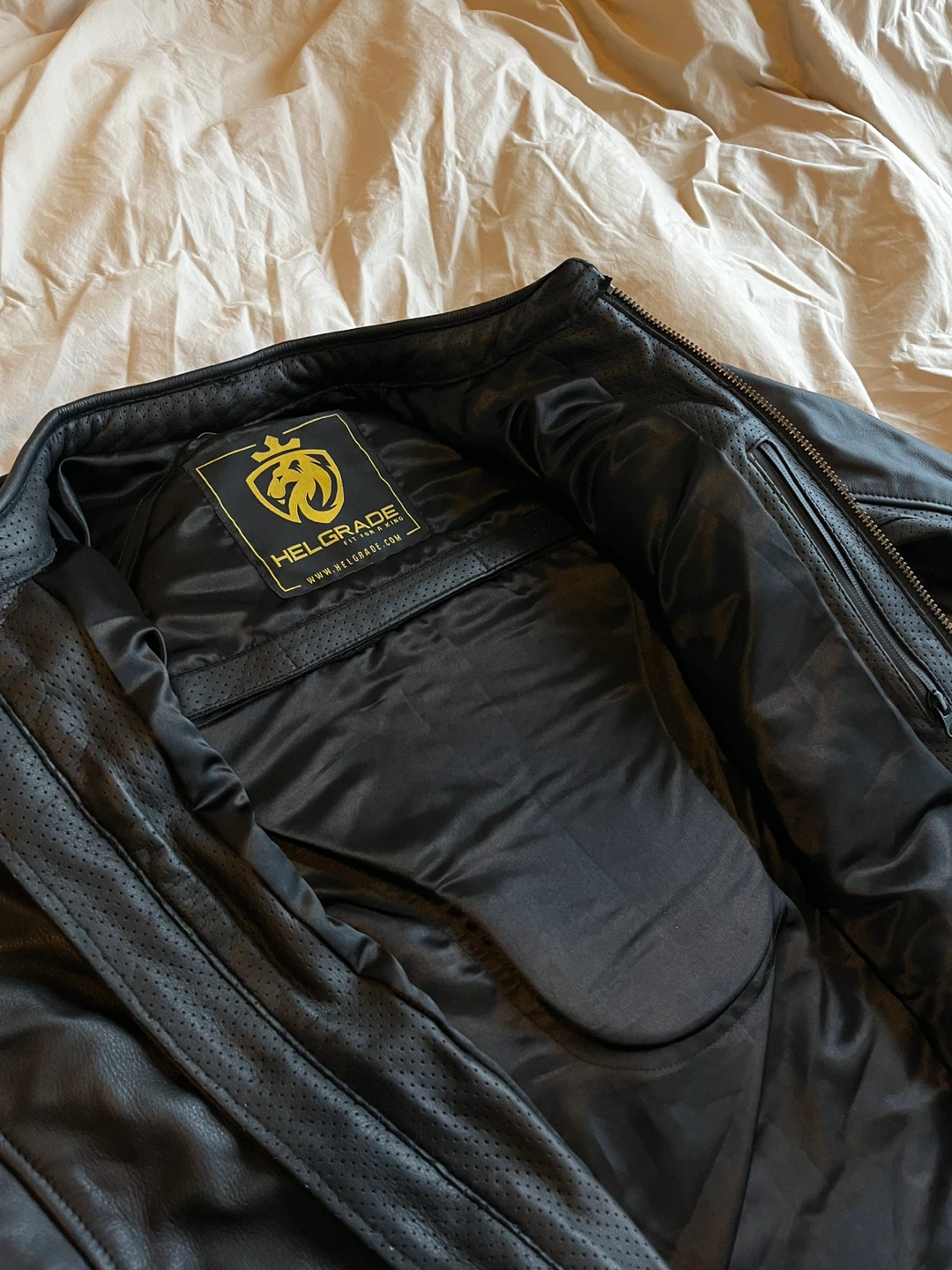 Helgrade Black Leather Motorcycle Jacket - New with Tags - photo 4