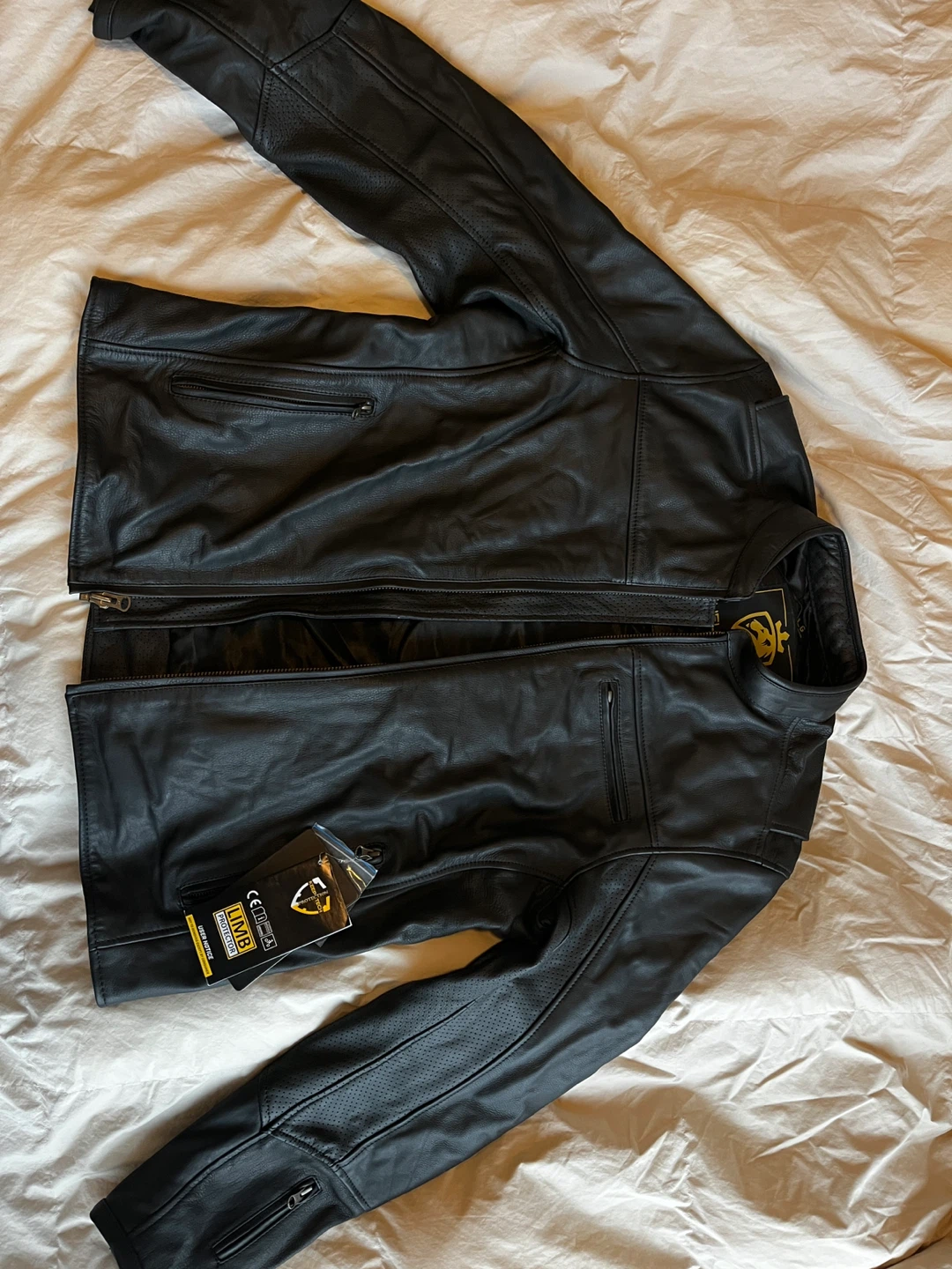 Helgrade Black Leather Motorcycle Jacket - New with Tags - photo 3