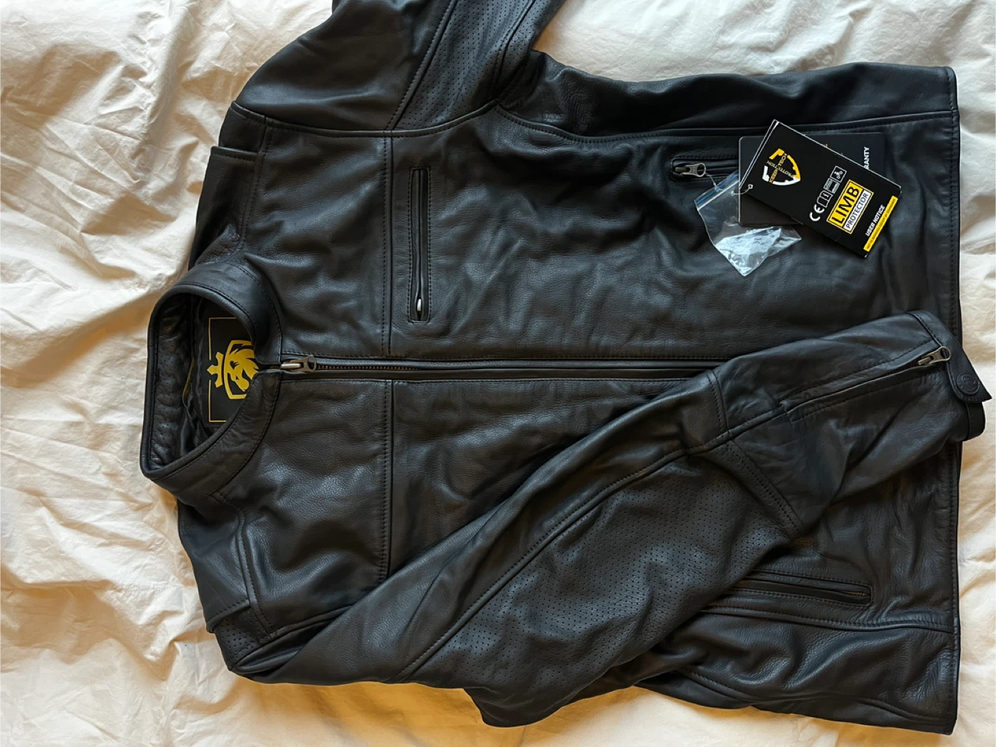Helgrade Black Leather Motorcycle Jacket - New with Tags - photo 2
