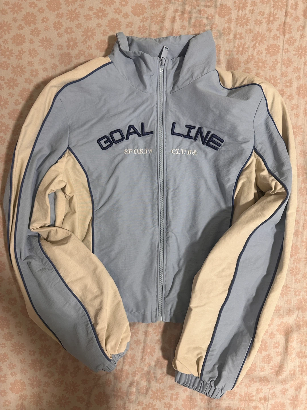 Bershka XS Track Jacket - Blue & Cream 🥕