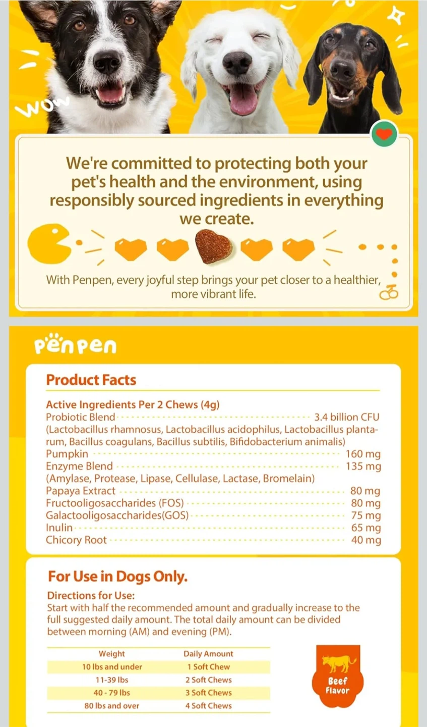 PenPen Probiotic Soft Chews for Dogs - photo 2