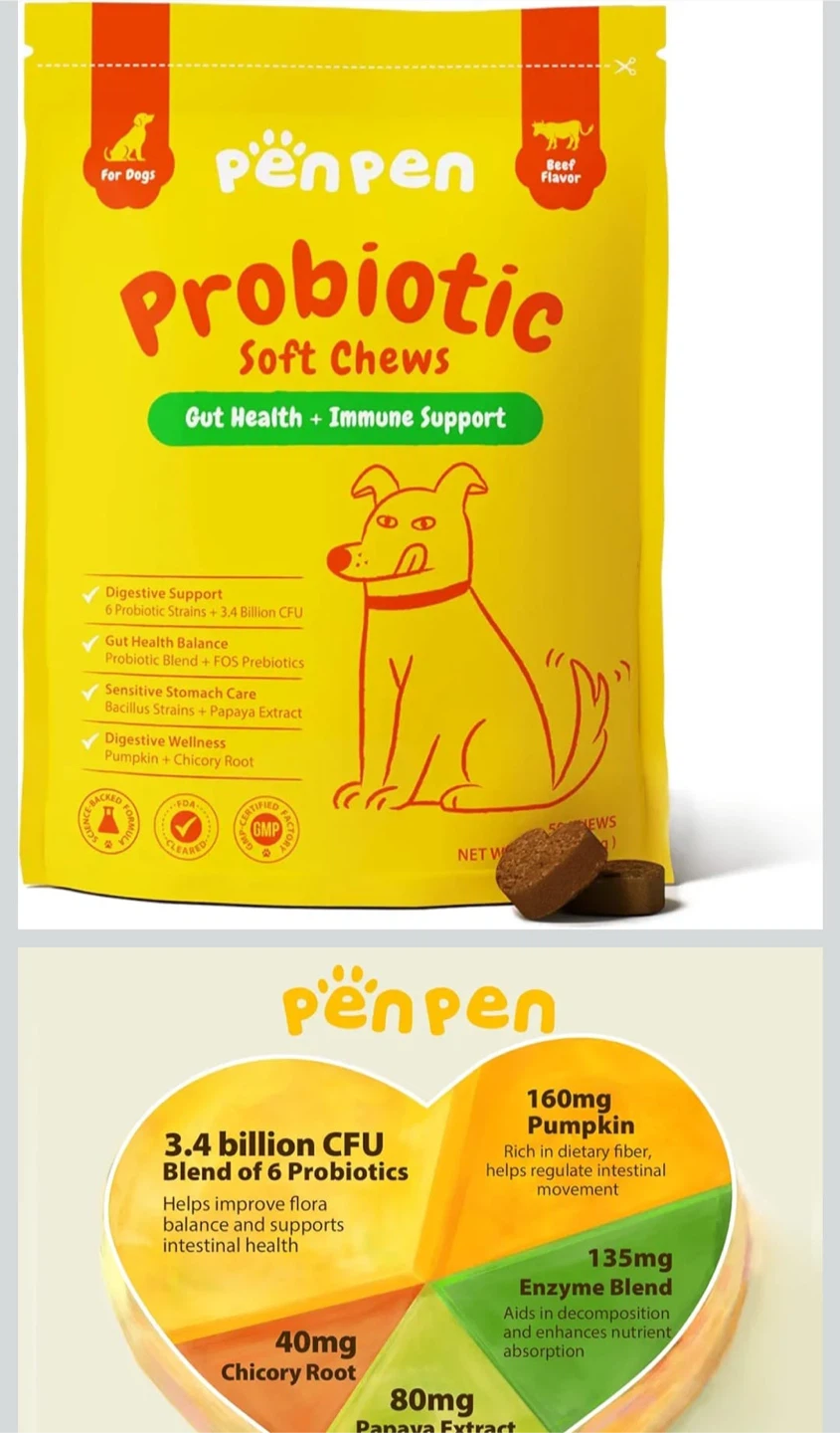 PenPen Probiotic Soft Chews for Dogs
