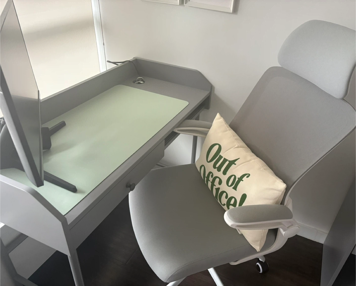 Grey Desk and Chair Set