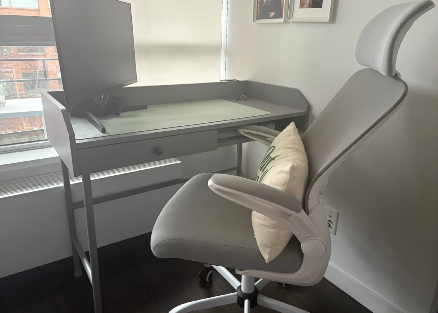 Grey Desk and Chair Set - photo 2