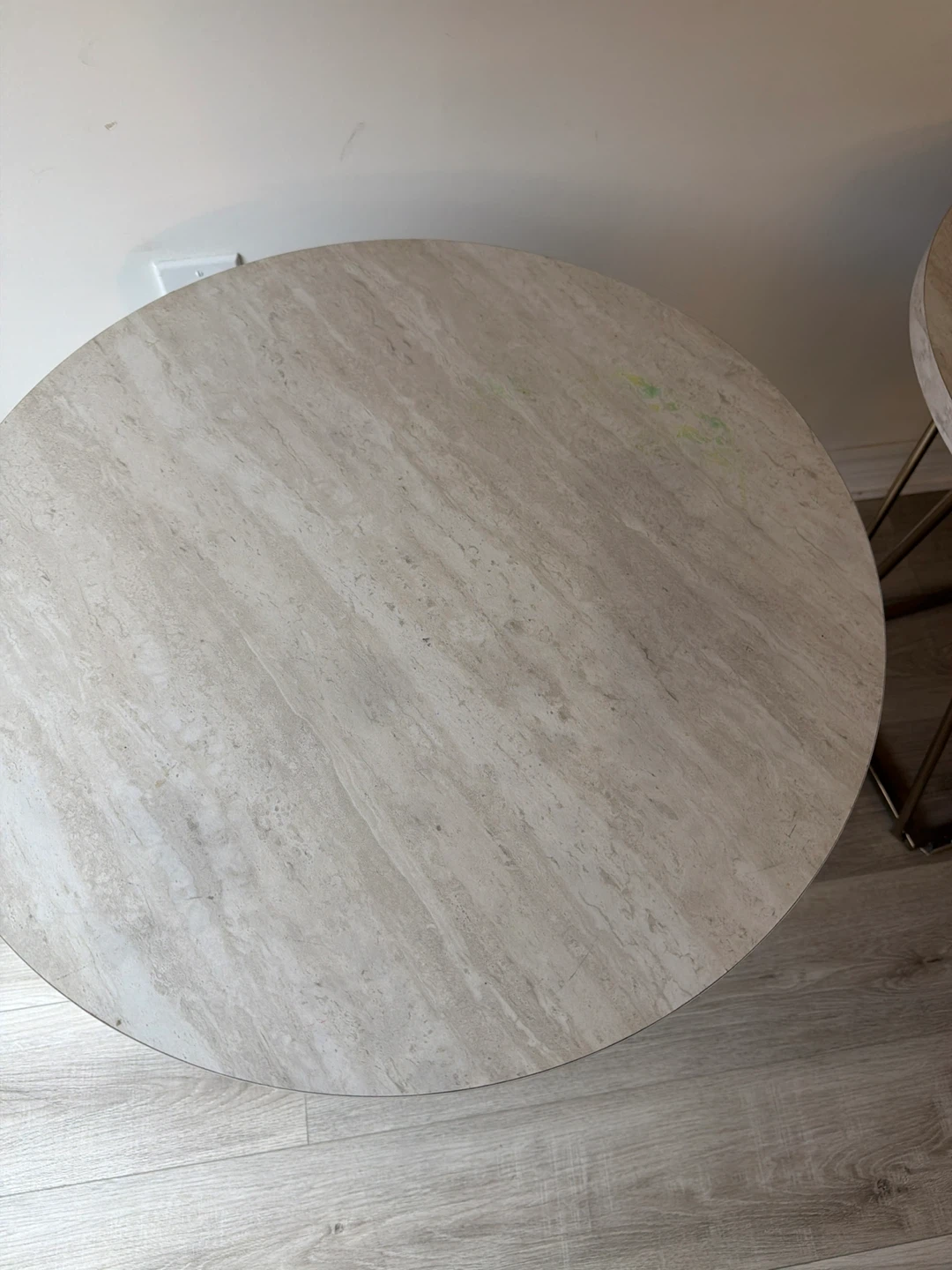 Round Side Tables with Metal Legs