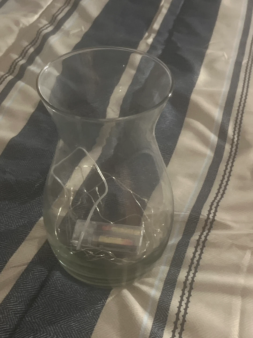 Glass Vase with Fairy Lights