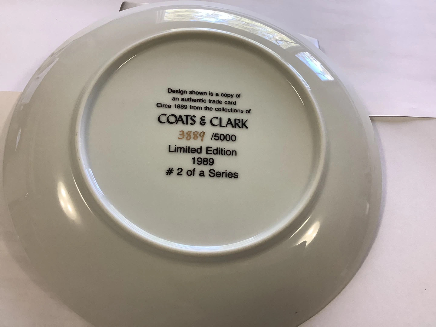 Coats & Clark Limited Edition Plate - photo 2