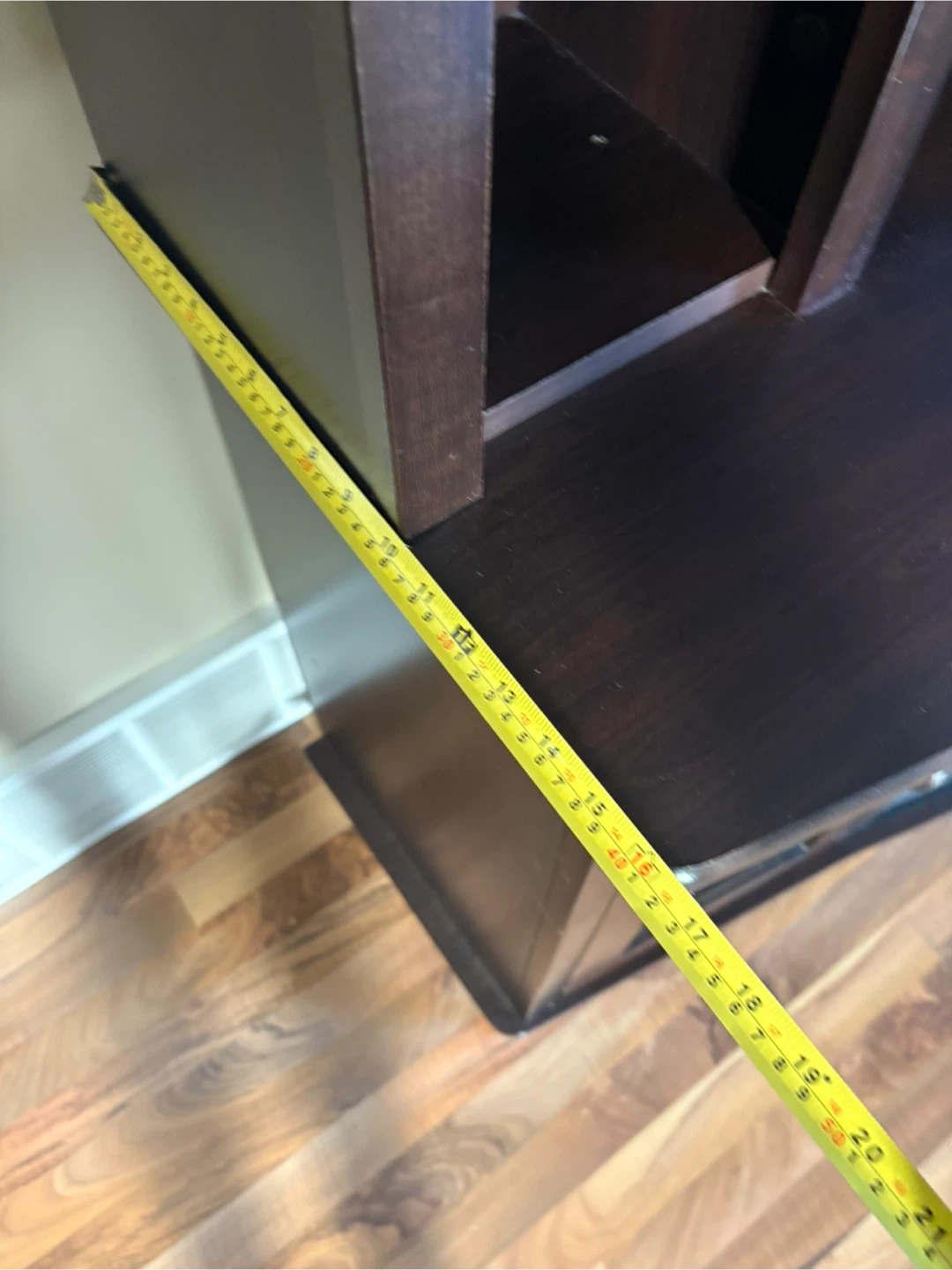Dark Brown Entertainment Unit with Fireplace - photo 3