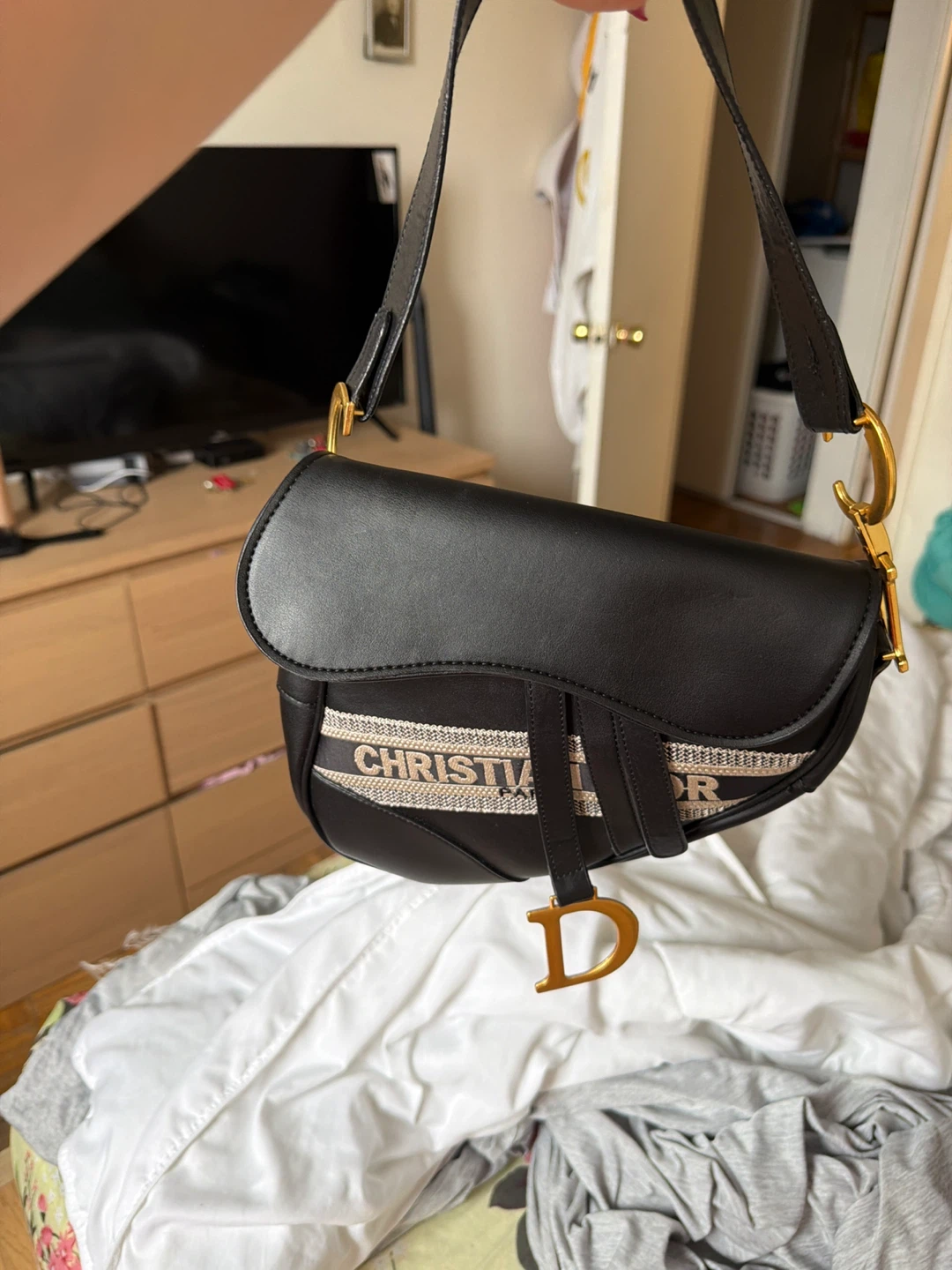 Christian Dior Saddle Bag Black
