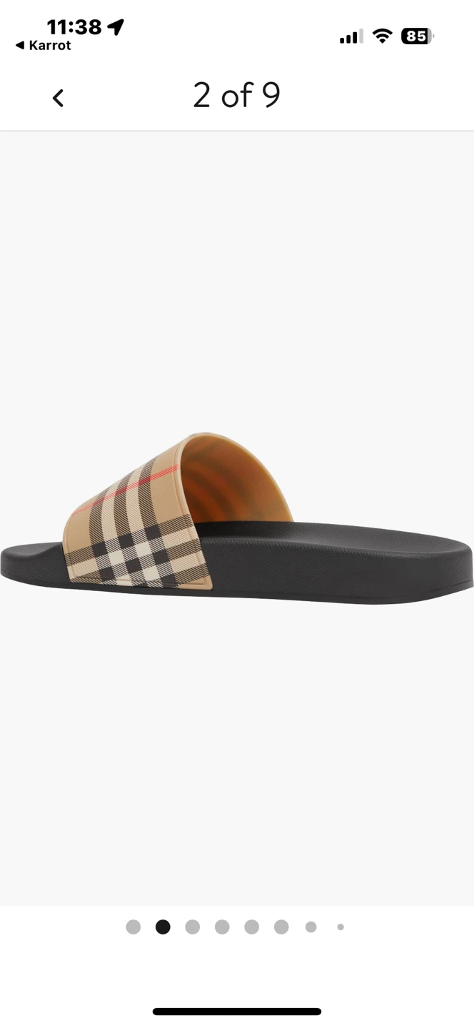 Burberry Check Slides - photo 5
