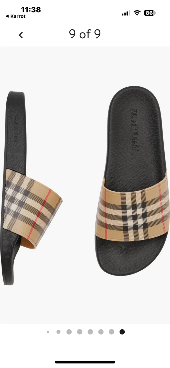 Burberry Check Slides