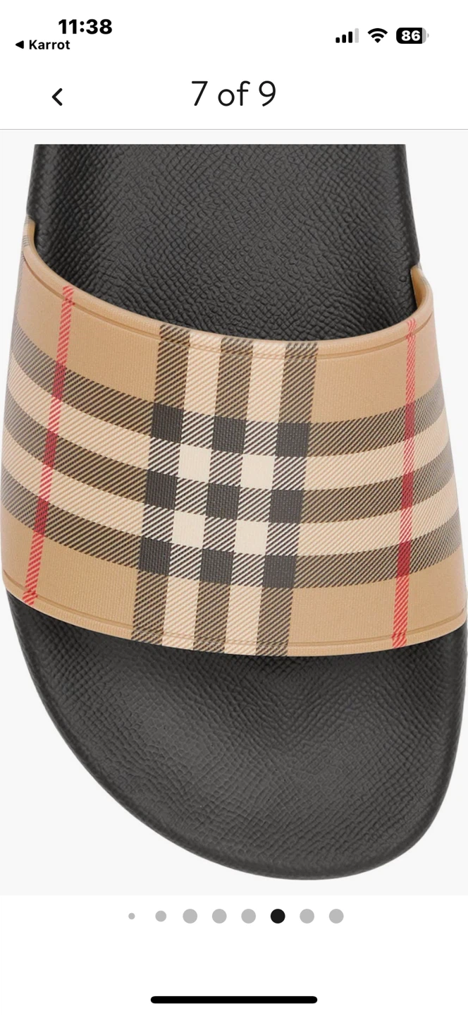 Burberry Check Slides - photo 2