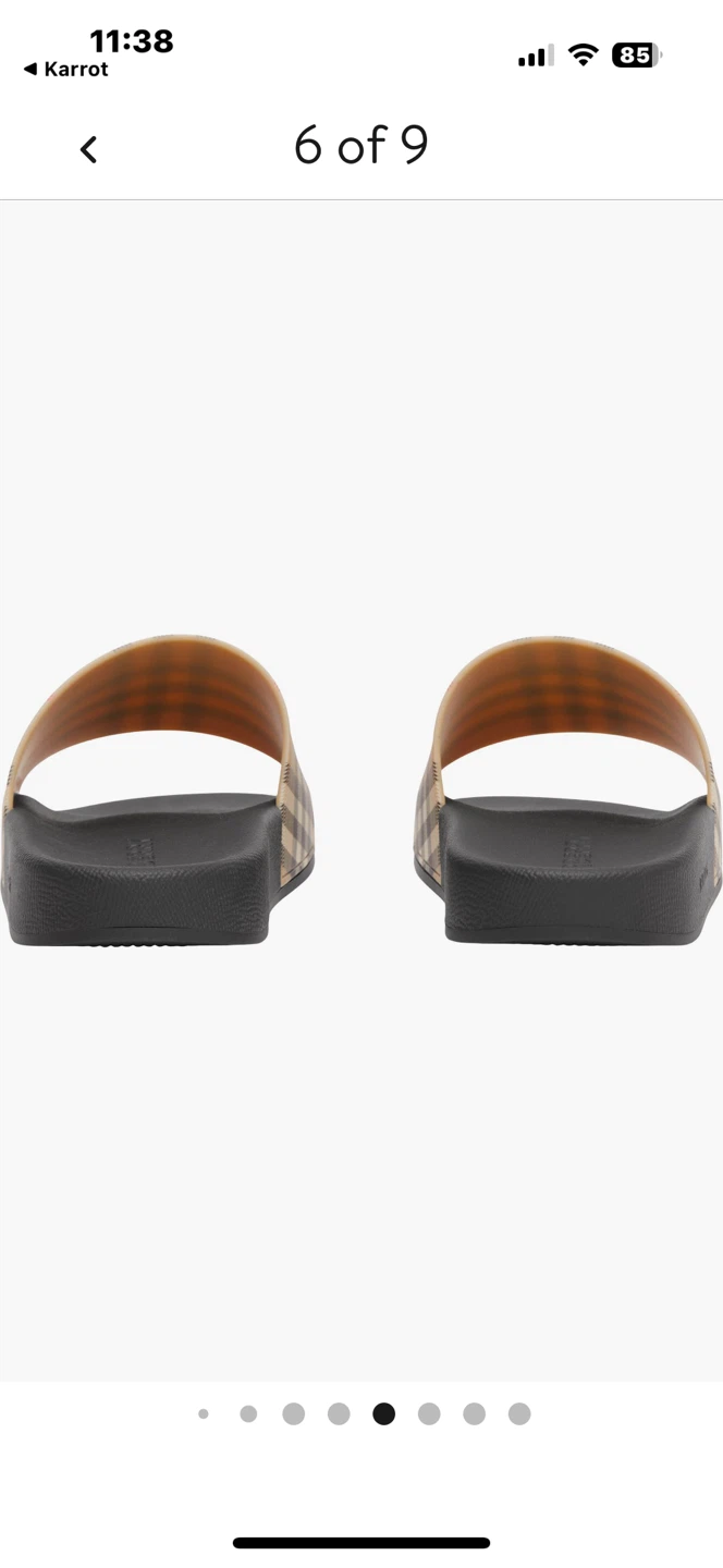 Burberry Check Slides - photo 4