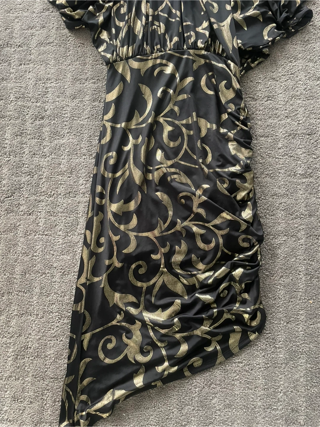 Carolina Black & Gold Dress - Size S - photo 3