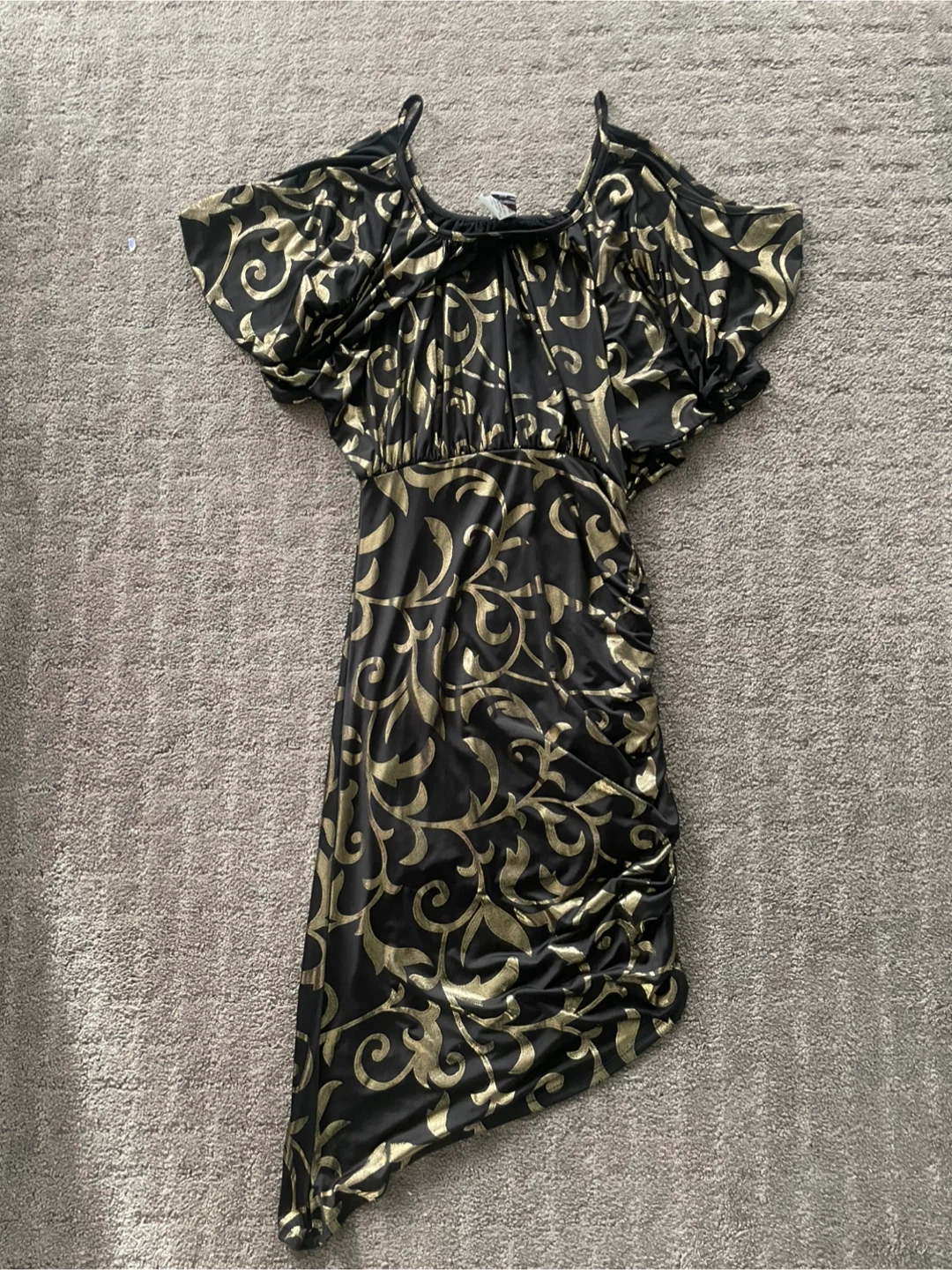 Carolina Black & Gold Dress - Size S
