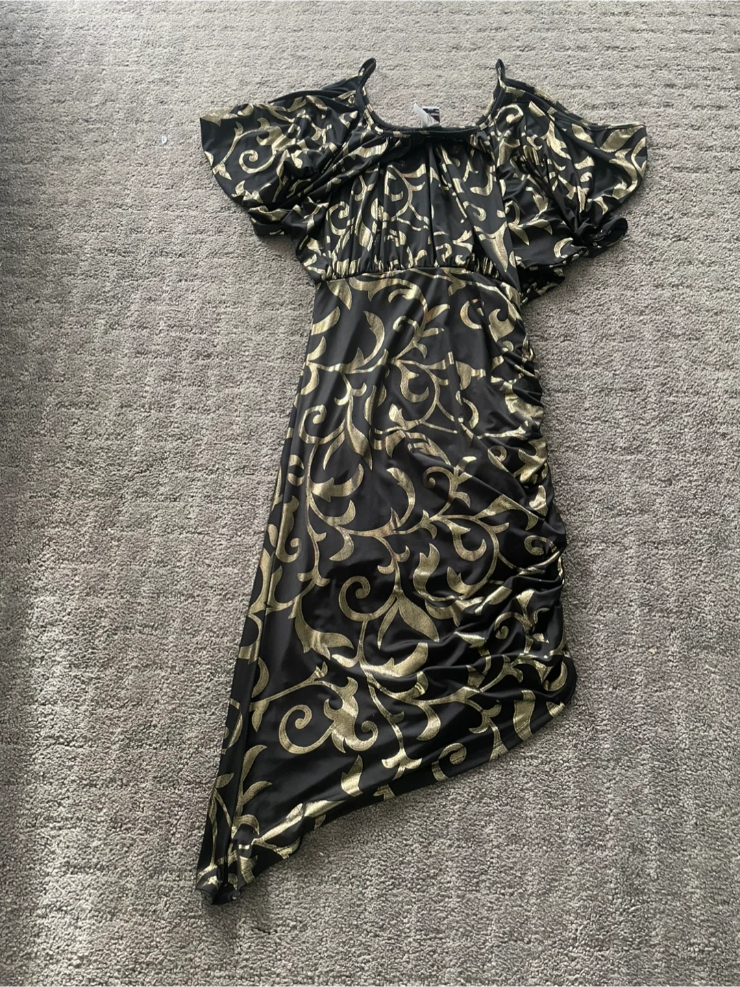 Carolina Black & Gold Dress - Size S - photo 2
