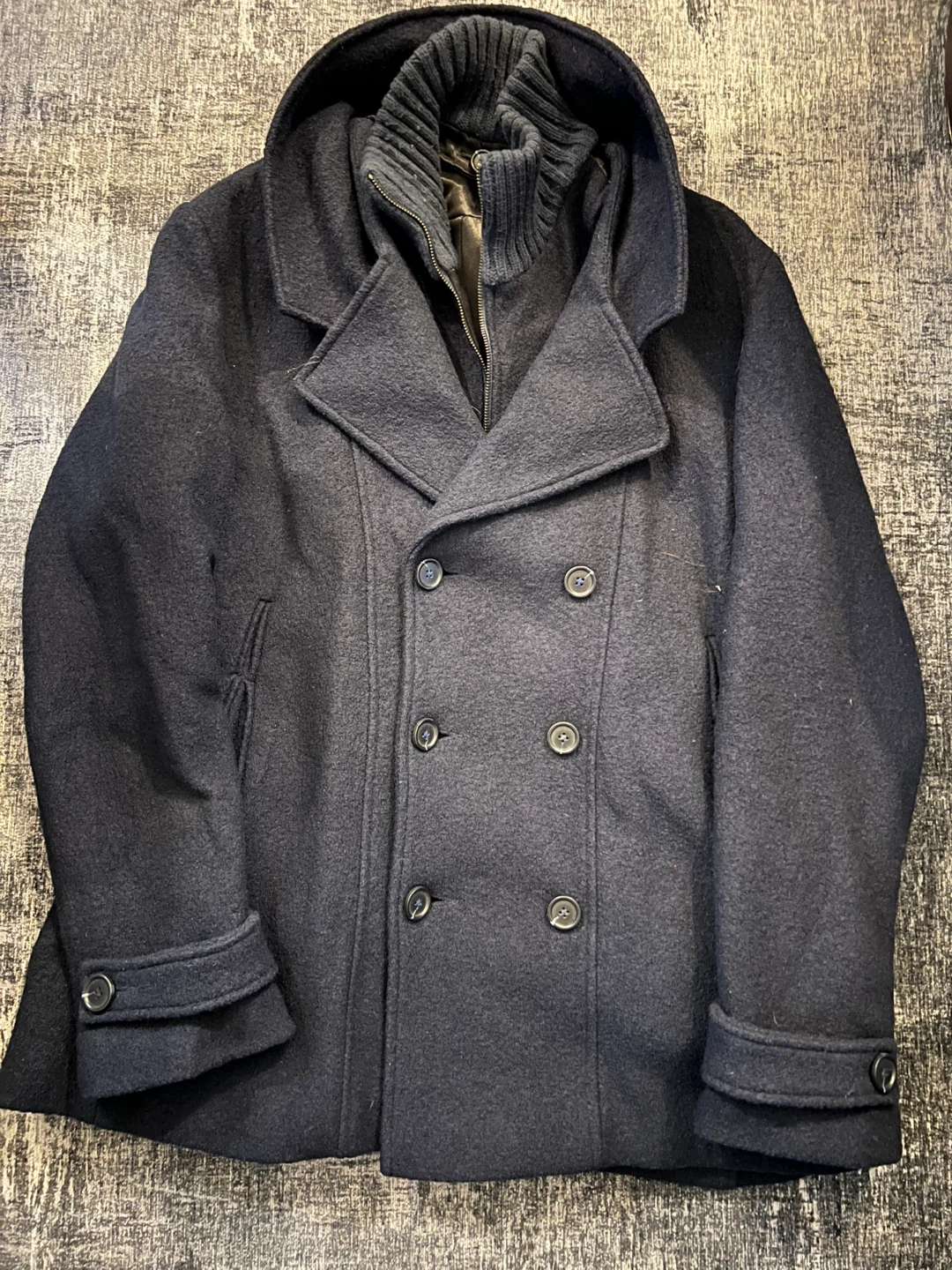 Navy Men’s Wool Peacoat