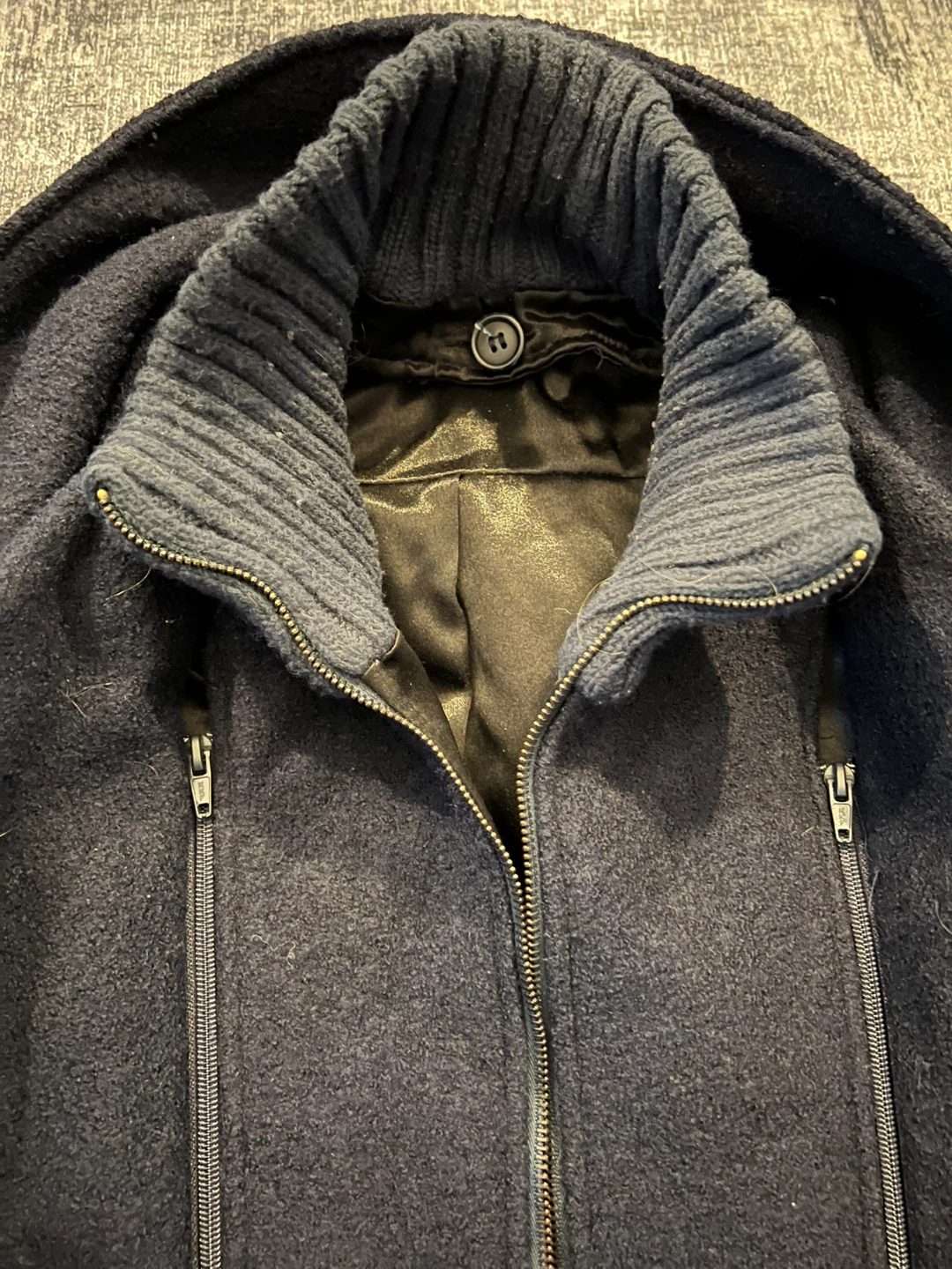 Navy Men’s Wool Peacoat - photo 2