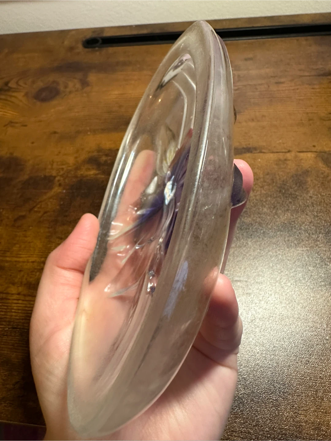 Clear Glass Flower Dish - photo 3