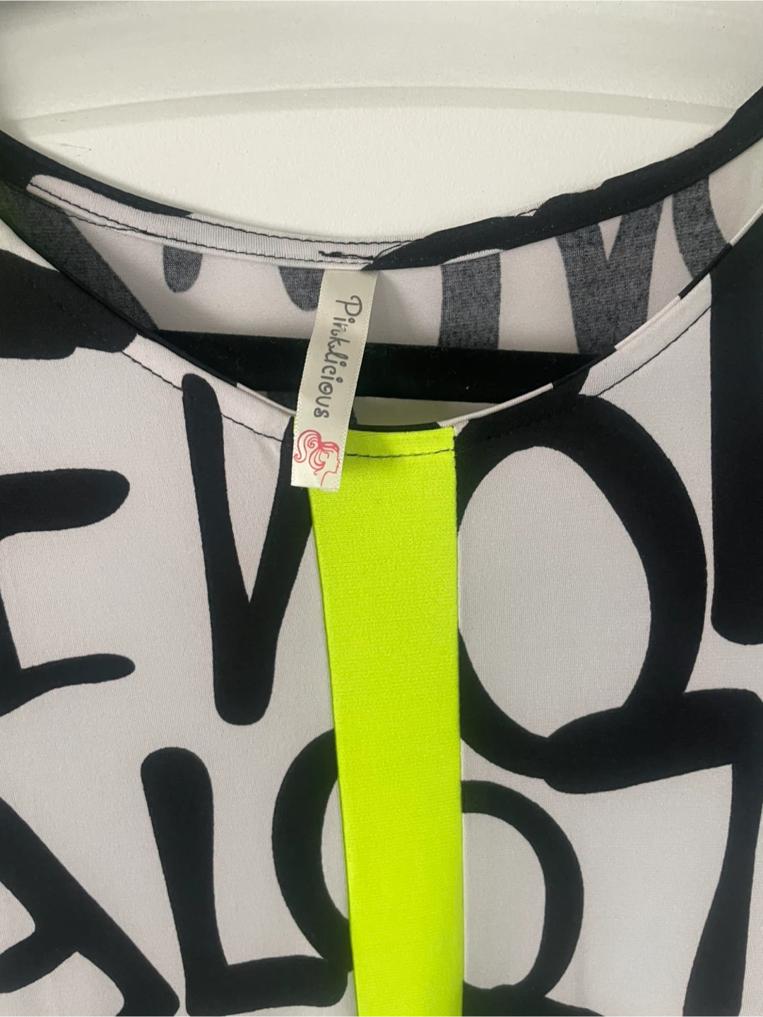 Pinklicious Dress - Black, White & Neon Yellow - photo 2